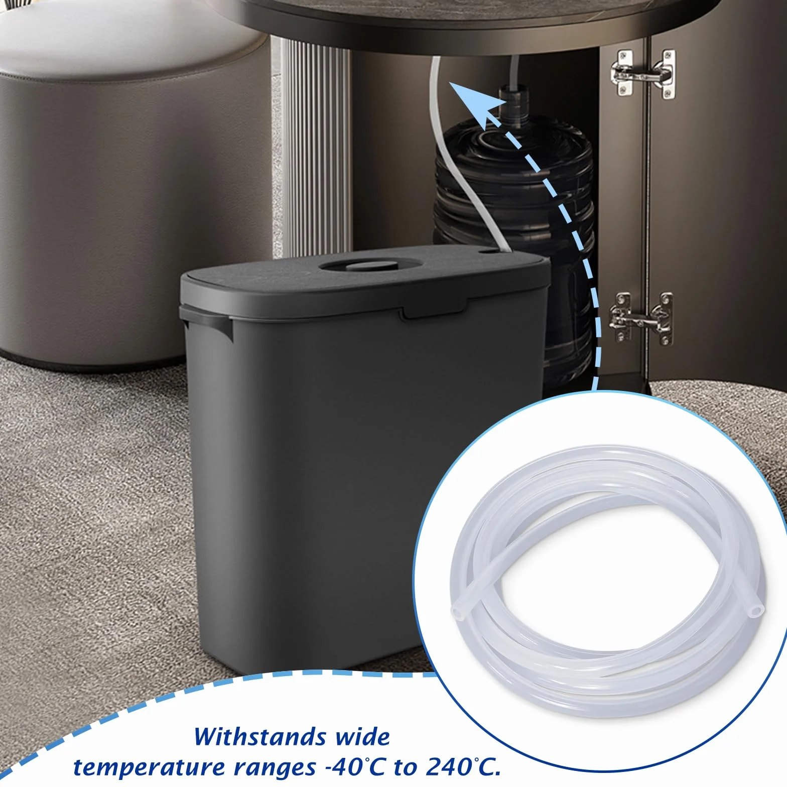 Wąż silikonowy 5 m, 4 mm x 2 mm, elastyczny wąż silikonowy, przezroczysty przewód wodny, nadaje się do kontaktu z żywnością, przezroczysty wąż do wody, powietrza, do pompy, do przenoszenia