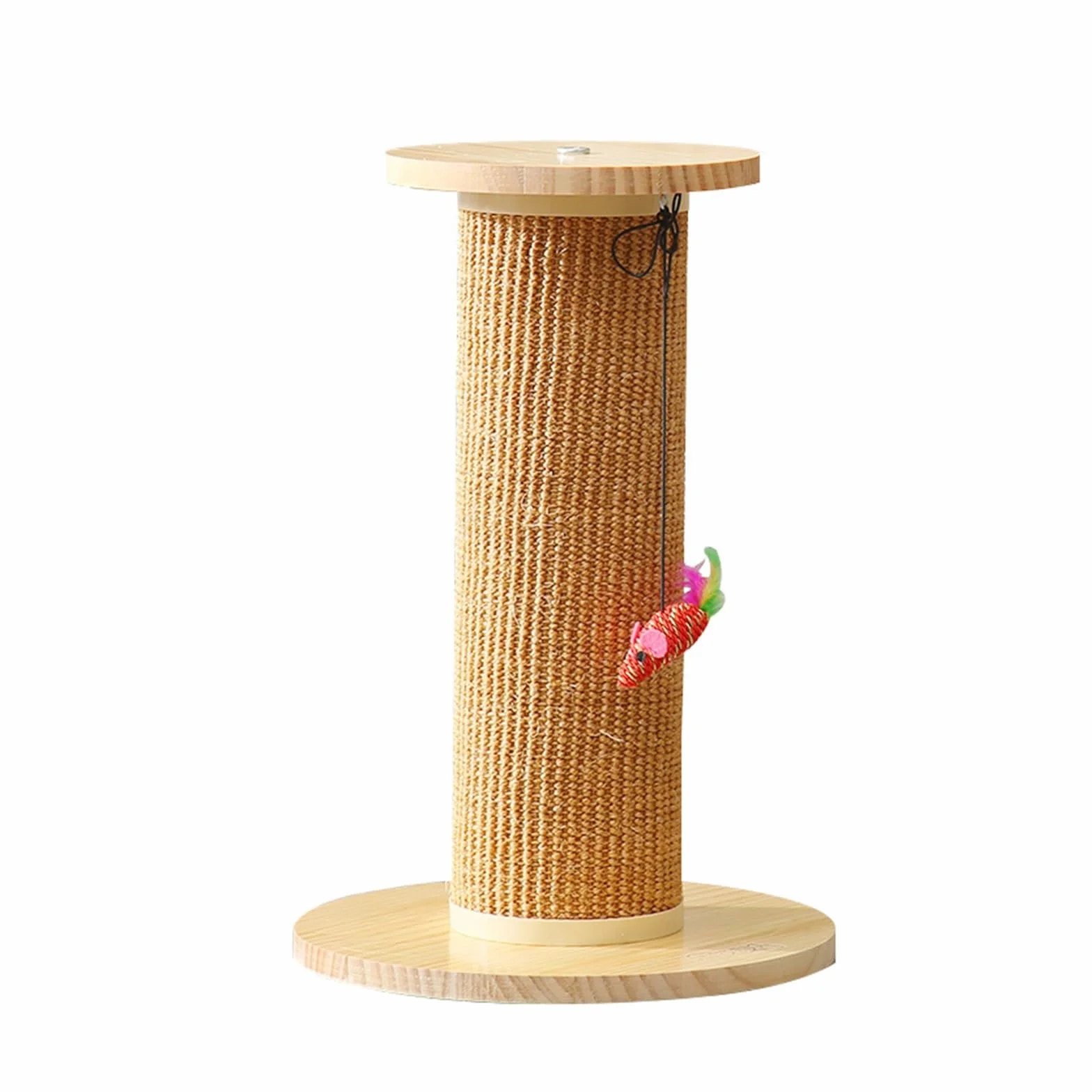 Drapak Dla Kota Z Litego Drewna Kolumna Do Drapania Kotów Pionowa Koci Plac Zabaw Szlifowanie Pazurów Artykuły Zabawki Stabilny(XL-wooden color)
