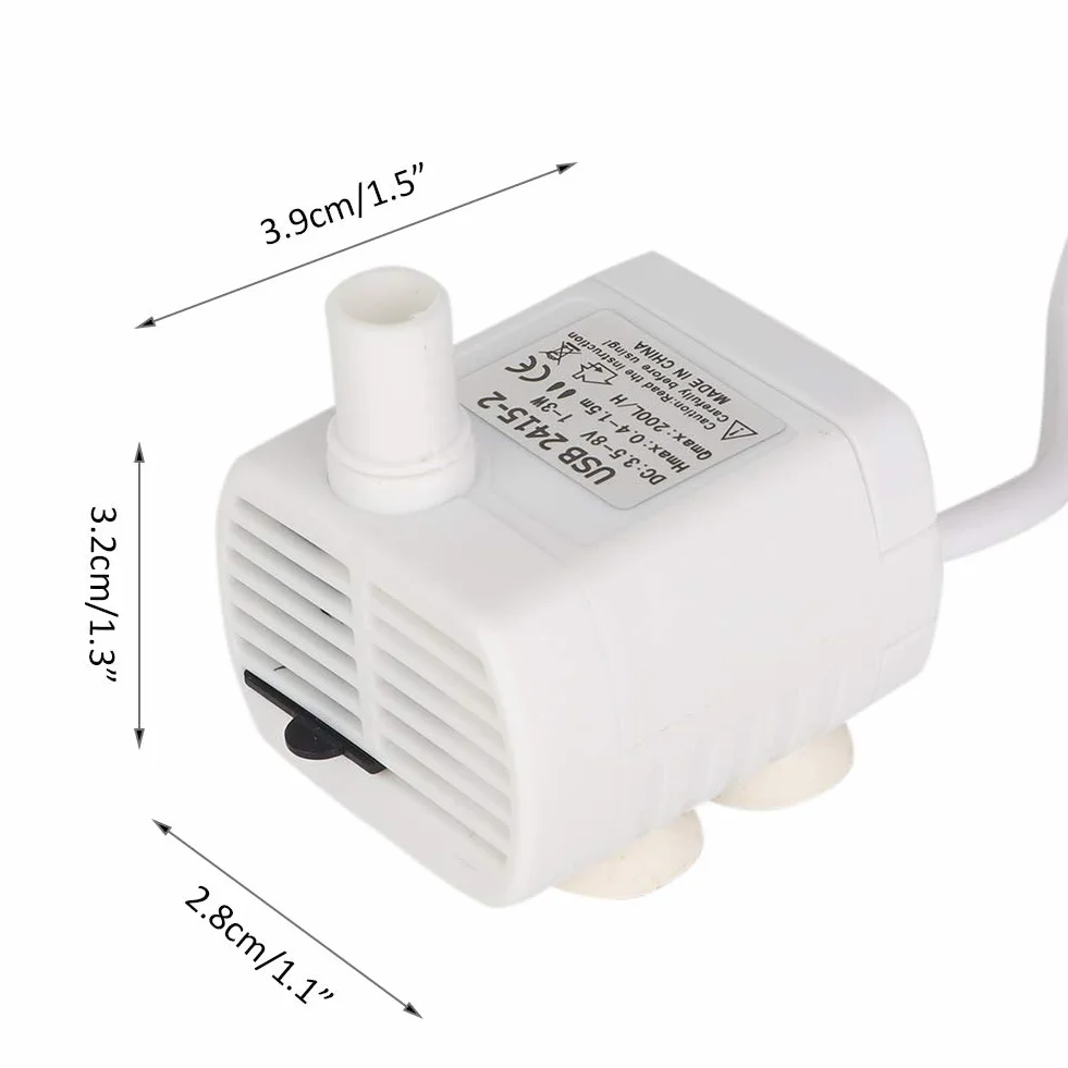 Usb Mini Pump Zatapialna Pompa Wodna do Akwarium Akwarium Pet Dozownik Wody Pompy Wodne