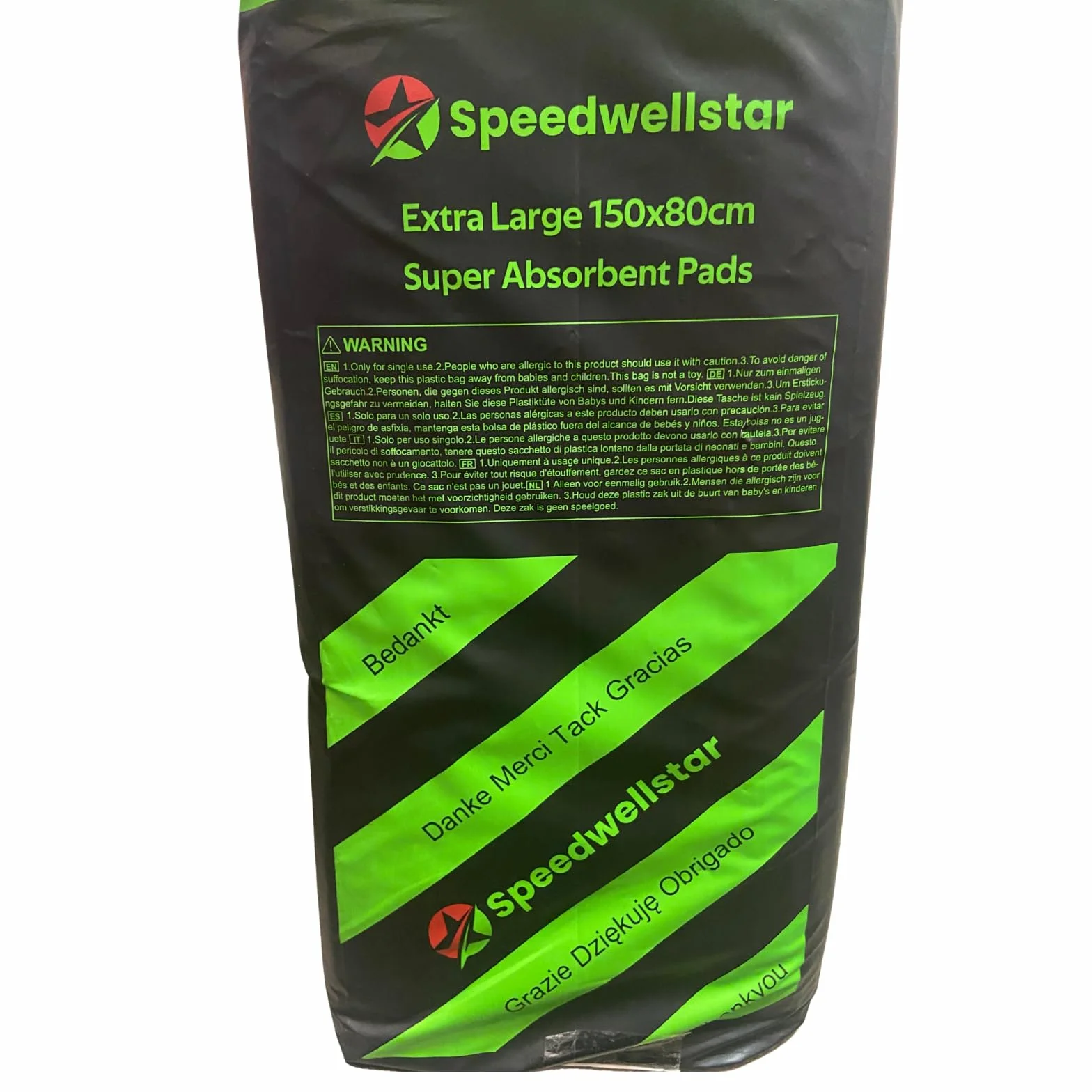 Podkłady treningowe dla psów bardzo duże 150 x 80 cm super chłonne 2300 ml – Maty higieniczne dla szczeniąt i dorosłych psów, bezzapachowe, opakowanie 120 sztuk od Speedwellstar