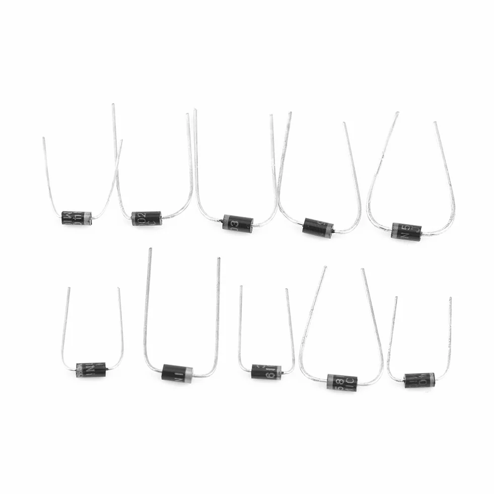 Spannungsregler Diode Sortiment 10 Werte 200 Stücke 1N4001~1N4007 1N5817~1N5819 mit Klarsichtbox