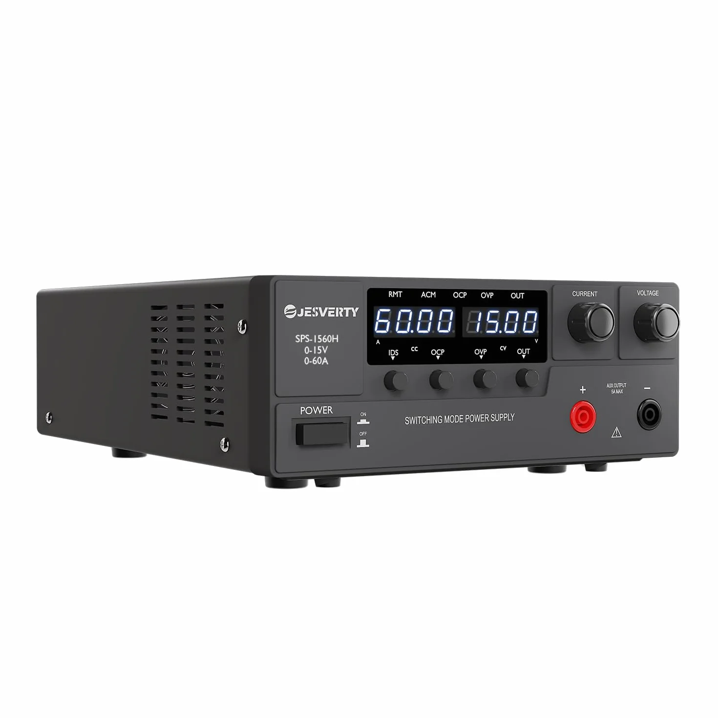 DC regulowany zasilacz laboratoryjny, 0-15V 0-60A 900w przełączany zasilacz stołowy DC regulowany z pokrętłem enkodera, włącznikiem/wyłącznikiem wyjścia, 4-cyfrowym wyświetlaczem LED, OVP i OCP