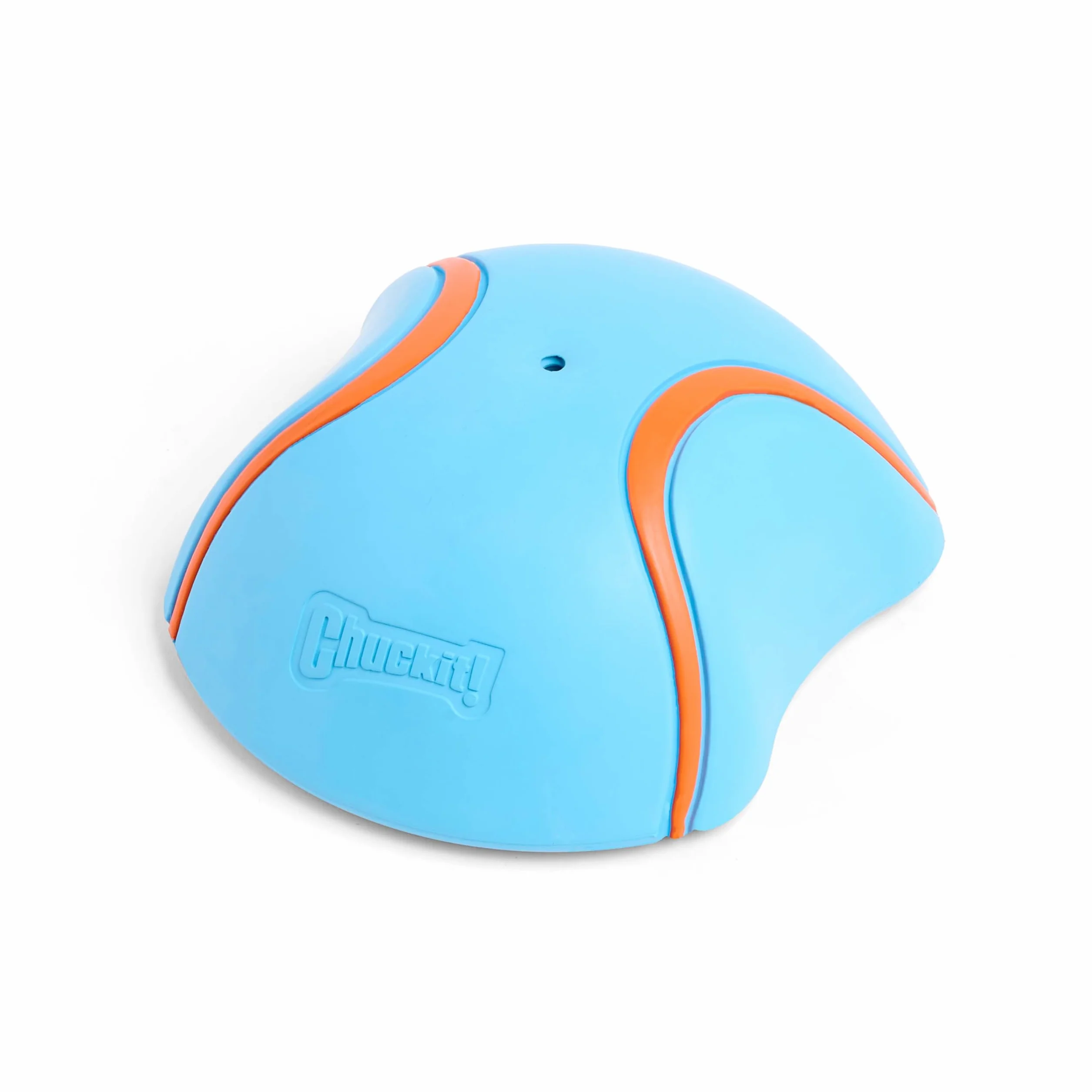 Chuckit! Zabawka do wnętrz Super Slider Dog Self Fetch Squeaker - nieszkodliwo ślizga się po większości powierzchni wewnętrznych zabawka do zabawy dla psa, niebieska