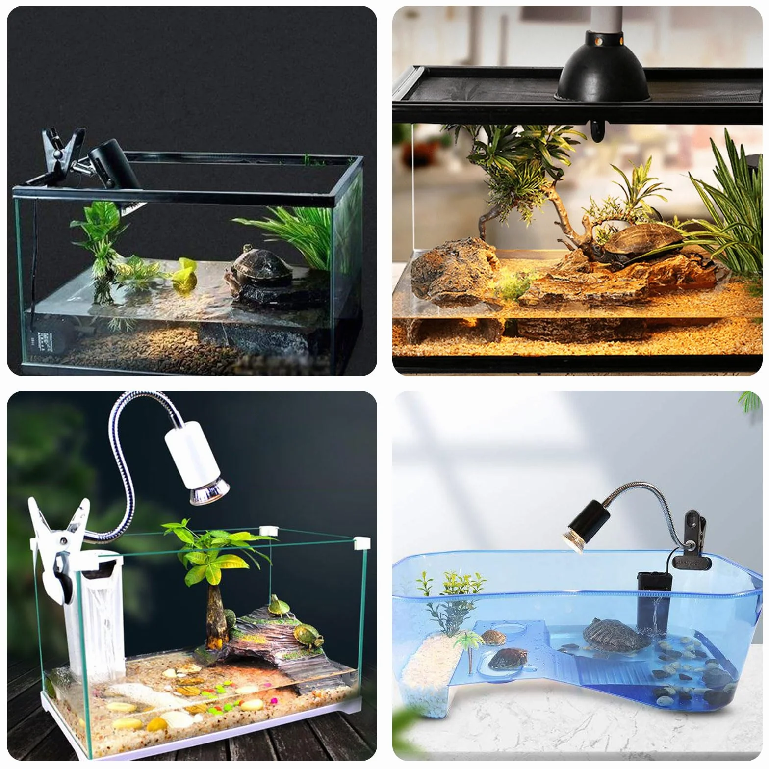 SCNNC Lampa grzewcza do terrarium, 50 W, halogenowa E27, UVA, UVB, z możliwością ściemniania, AC230 V, ciepła biel 2700 K, UV gady, lampa grzewcza UVA UVB E27 dla żółwia, jaszczurki, akwarium
