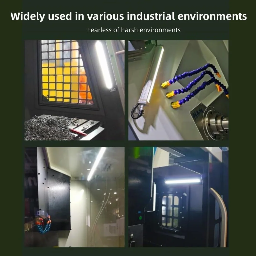 Ip68 Oświetlenie Przemysłowe Lampa Robocza Led światło Maszynowe, Do Obrabiarek I Tokarek, Reflektor Montowany Na Stole Frezarki, Do Pracy W Centrum Obróbczym Obrabiarek Cnc(Size:40W-220V-1200MM)