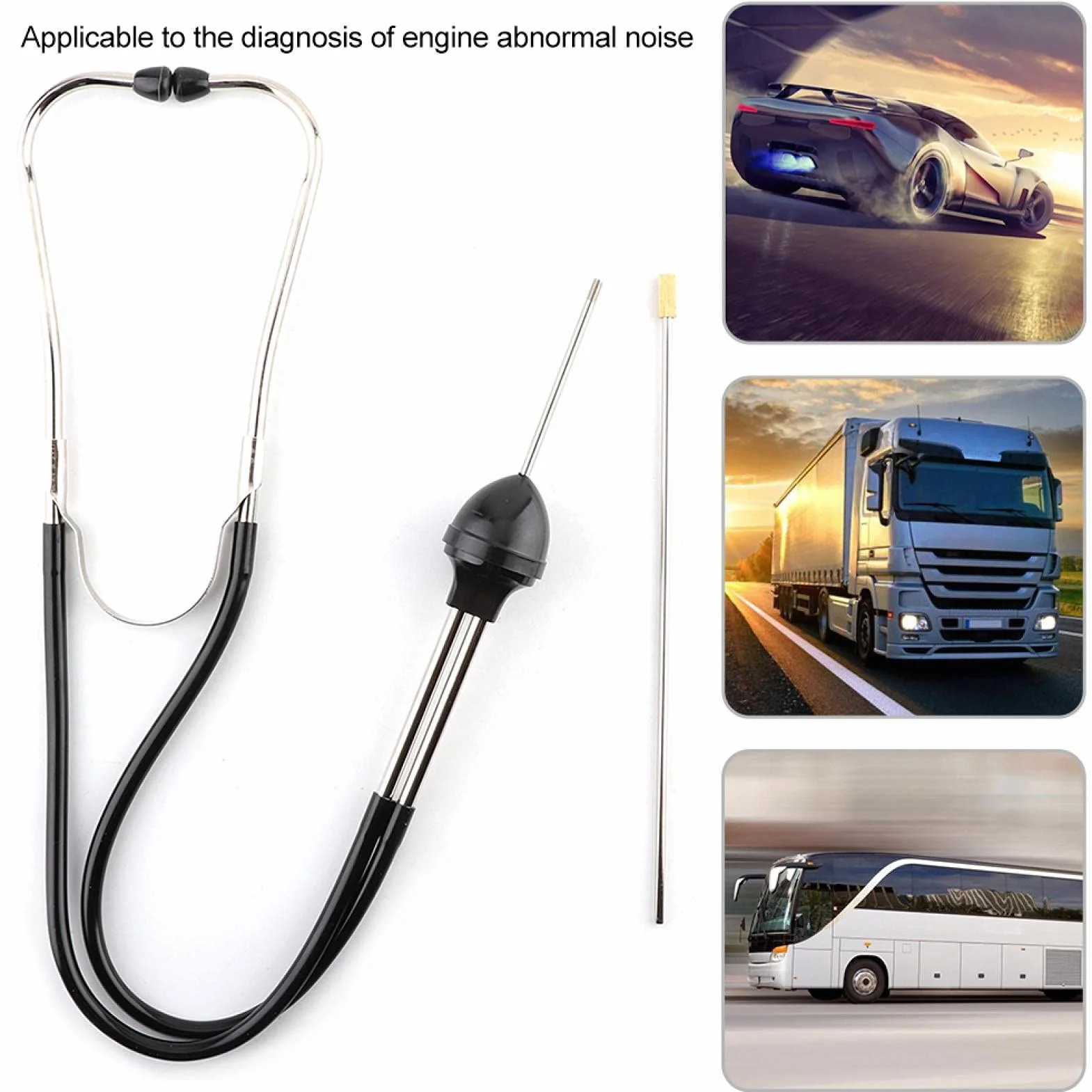 Stetoskop mechaniczny ze stali nierdzewnej narzędzie diagnostyczne silnika samochodu