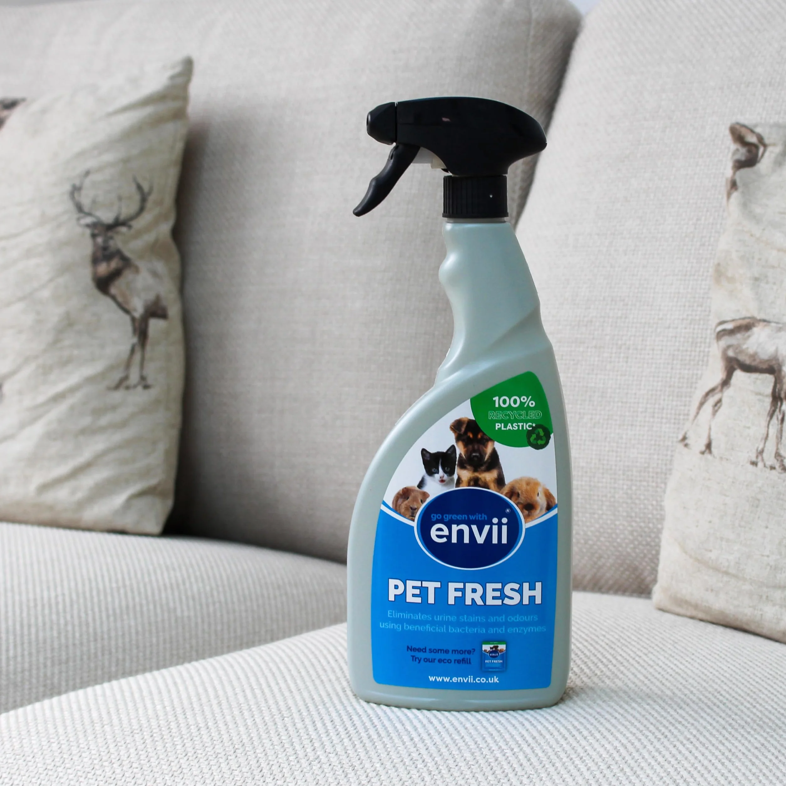envii Pet Fresh – enzymatyczny preparat do usuwania zapachów moczu dla zwierząt domowych, neutralizator, plamy i inne przypadki dla zwierząt domowych (750ml)