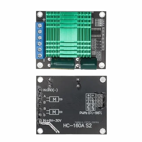 Moduł Sterownika Silnika Prądu Stałego 9V-30V 60A, Dwukanałowy moduł Sterownika Silnika PWM z wysoką integracją, Rozpraszanie Ciepła do Wymiany