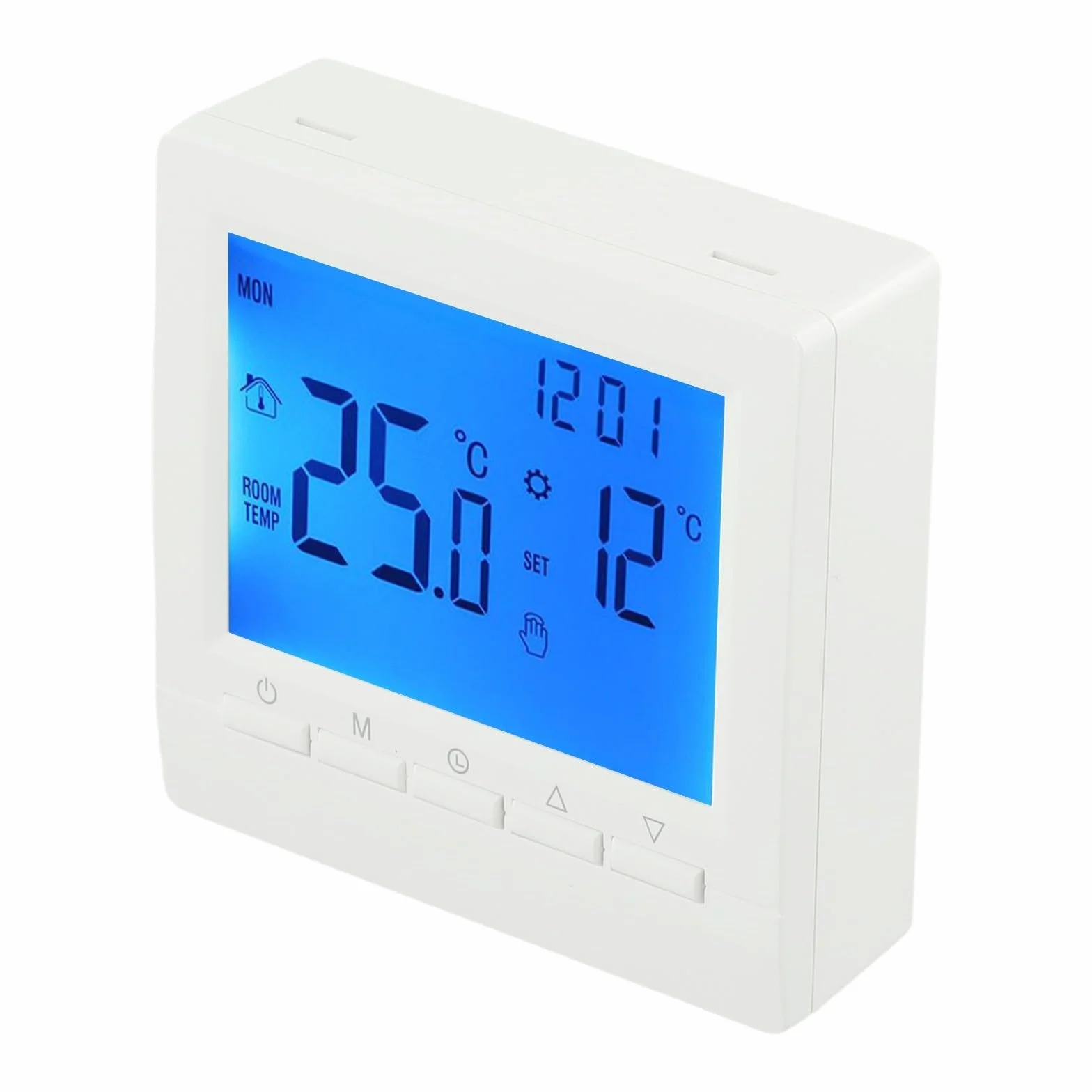 Termostat programowalny cyfrowy sterownik z wyświetlaczem LCD montowany na ścianie regulator temperatury