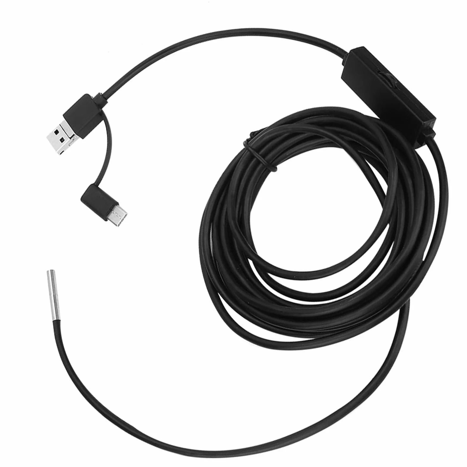 Endoskop Wodoodporny 3,9 mm Kamera HD 6 LED Typ C 5m