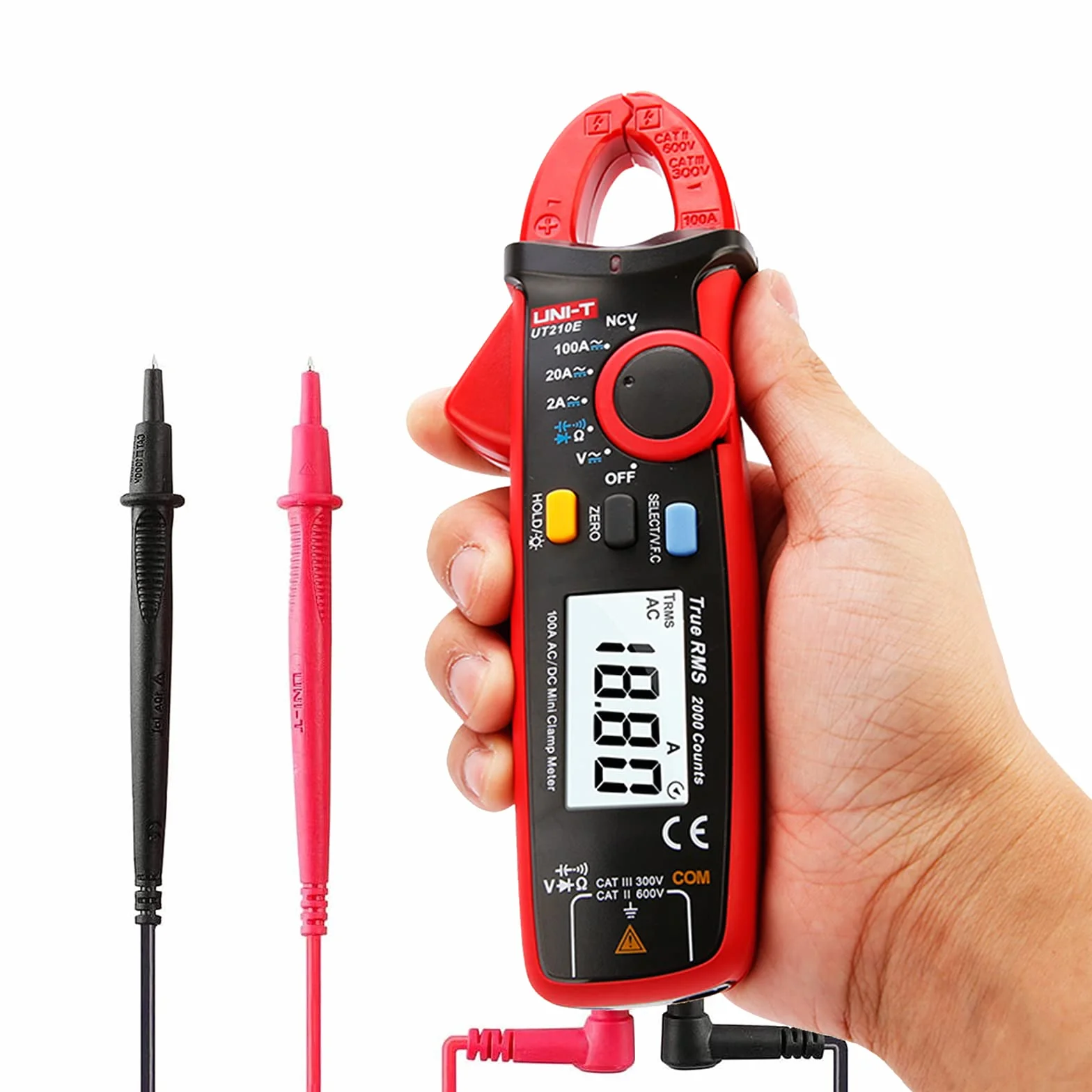 YIRU UNI-T UT210 series True RMS Digital Clamp Meter AC/DC Voltage Tester with ohm, Capacitance Measurement…