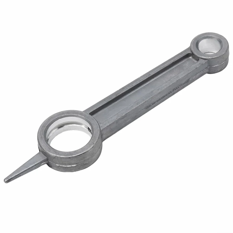 Sprężarka powietrza ze stopu aluminium typu srebrnego korbowód korbowód sprężarki powietrza do sprężarki powietrza, niezbędny zamiennik (12 × 76 × 23 mm)