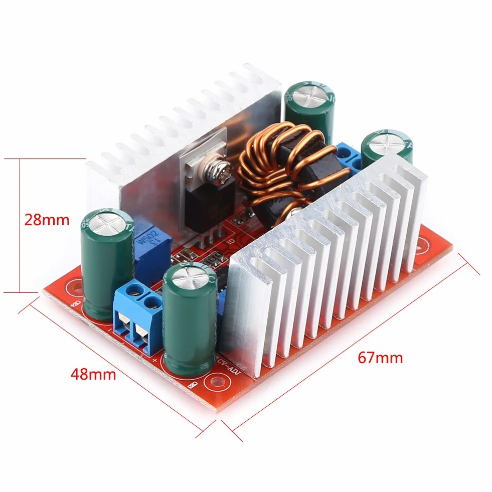 Moduł Step Up, 400W DC-DC Step-up Boost Converter Moduł Zasilacza Stałoprądowego Sterownik LED Konwerter Napięcia Podwyższający Napięcie