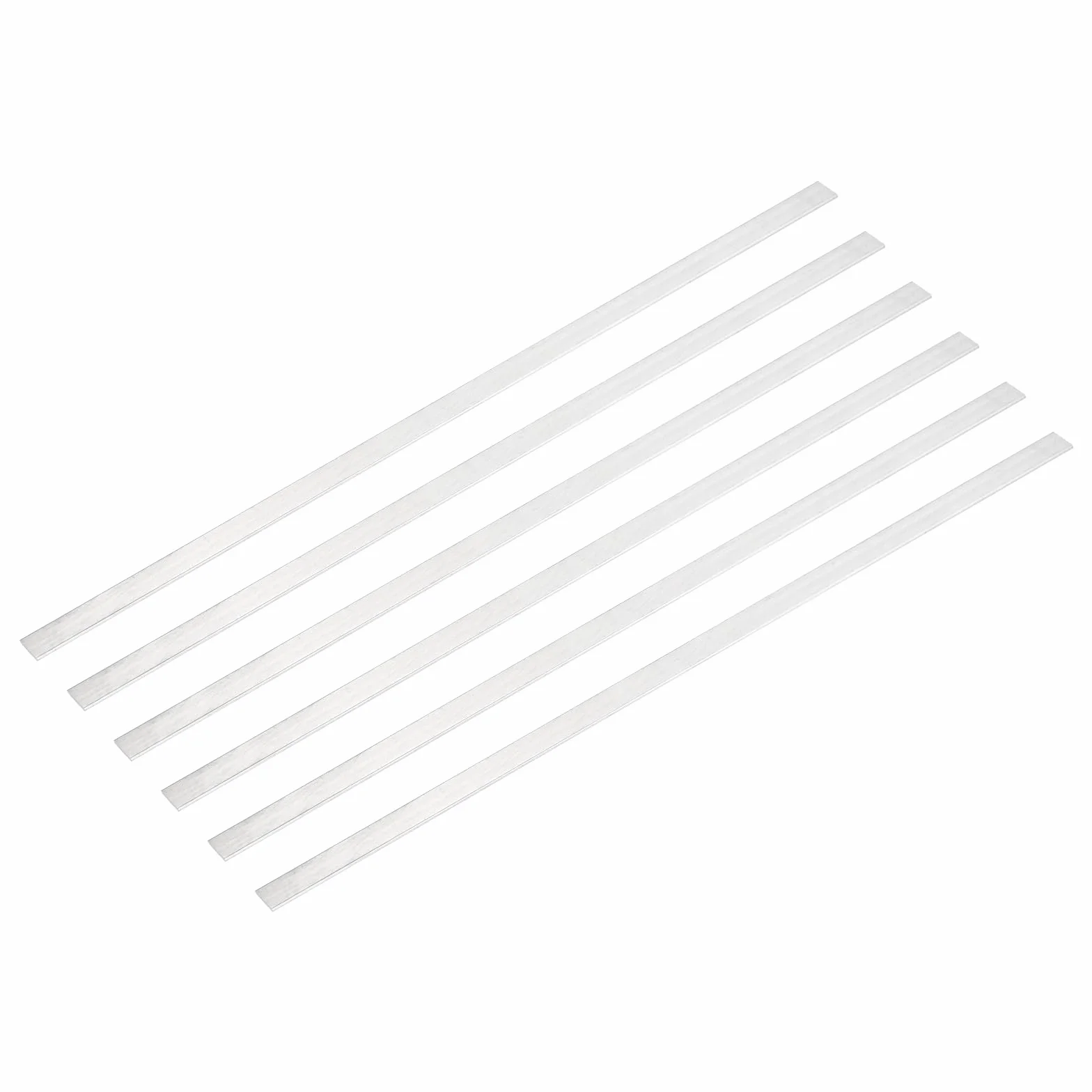 QUARKZMAN 6 sztuk kwadratowych płaskich prętów aluminiowych 6061, 1 mm x 10 mm x 305 mm