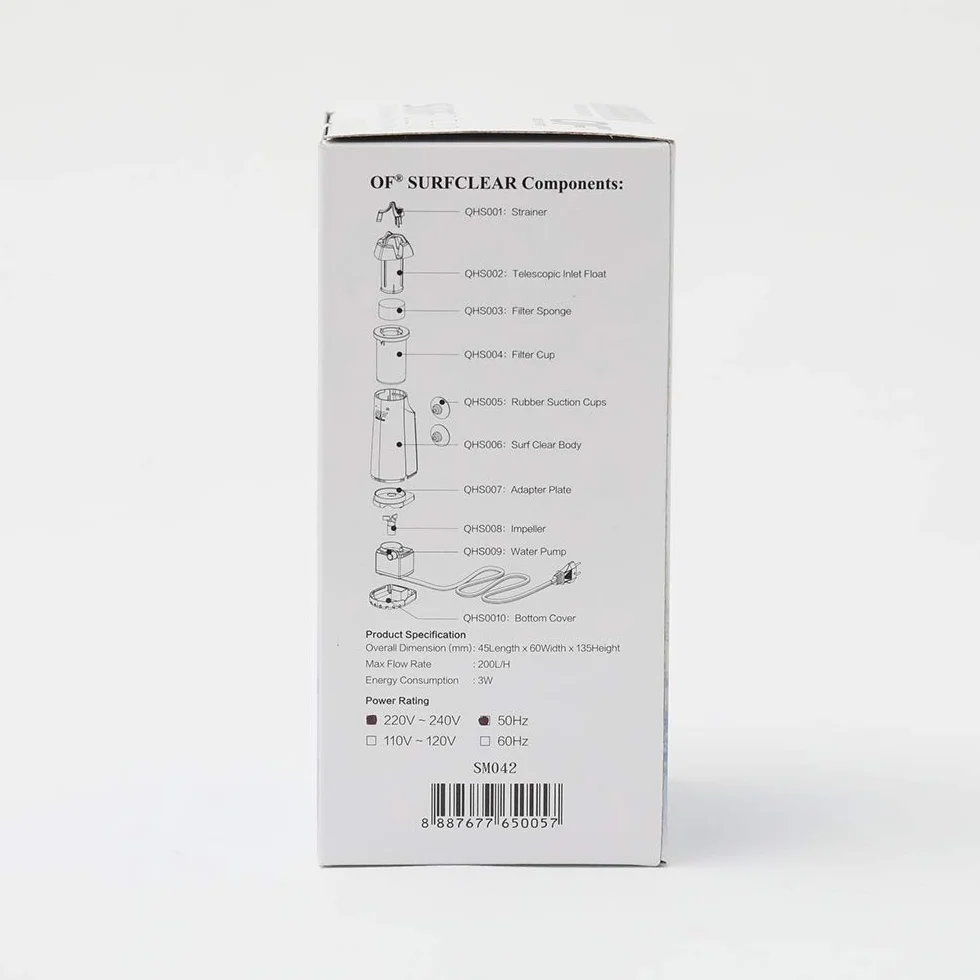 Ocean Free Surfclear SM042 Odpieniacz, Czarny, 9,41 x 9,61 cm