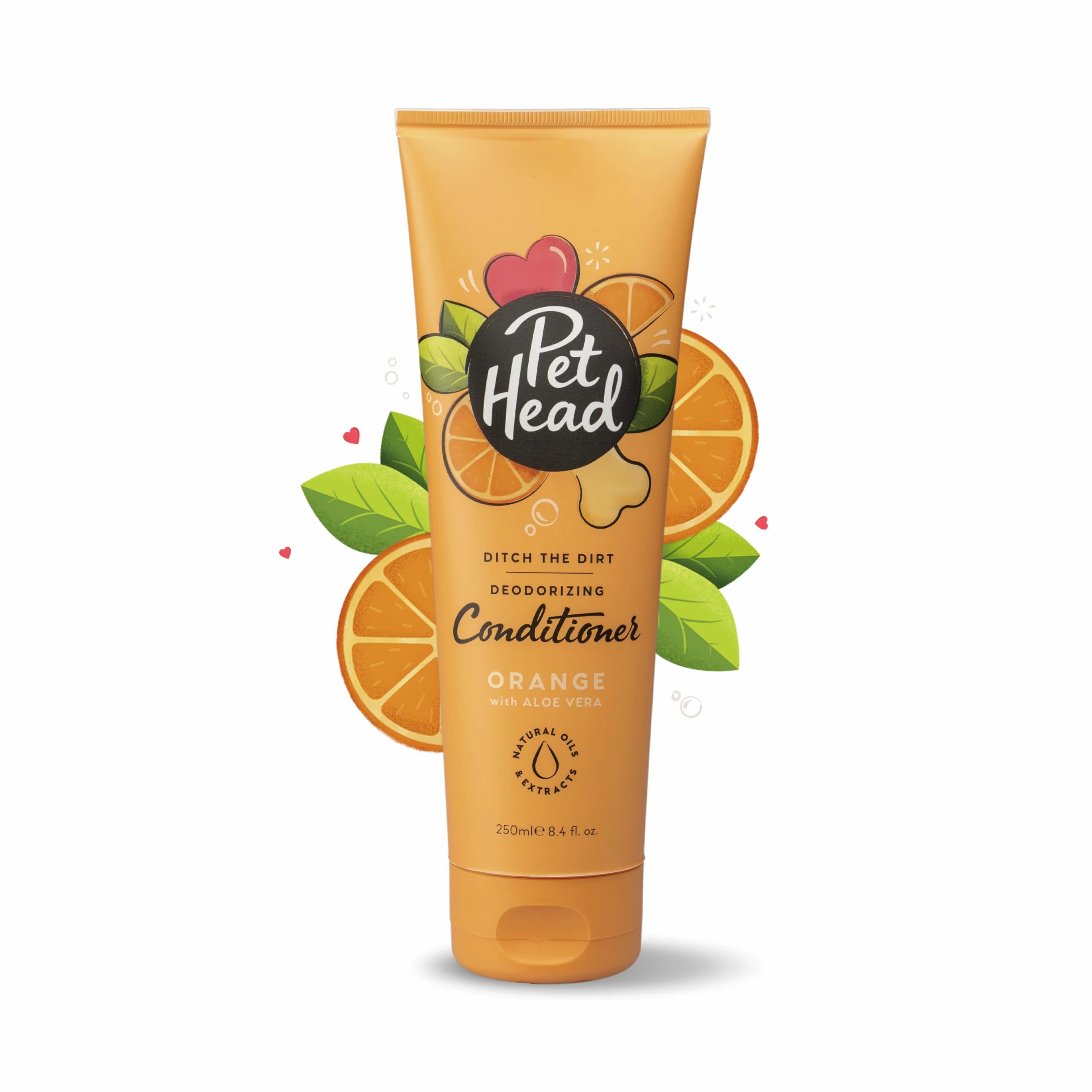 Pet Head Dog Conditioner, Ditch The Dirt Conditioner Odour Neutralising for Smelly Dogs, Deep Cleans Removes Odours orange, 90322A