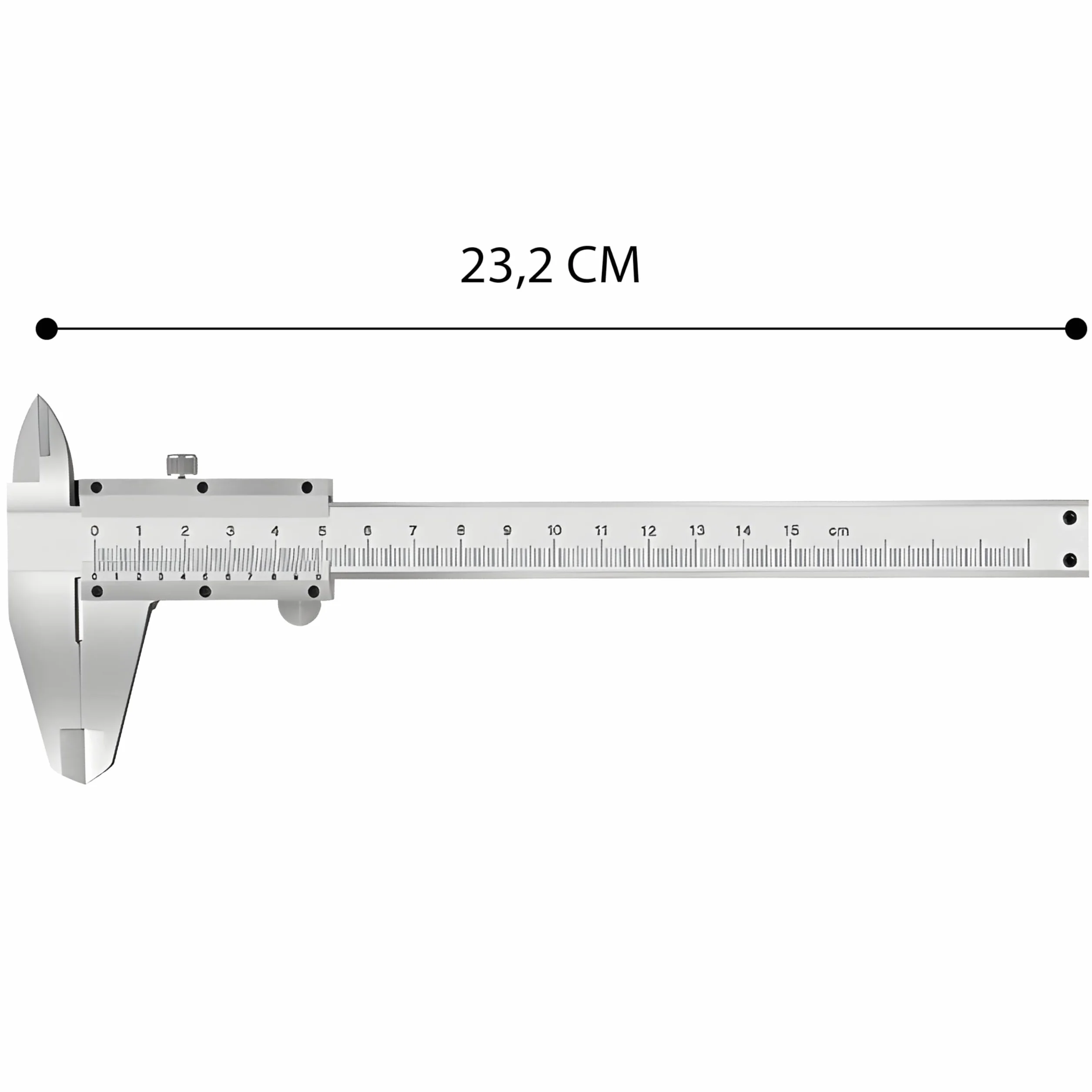 Retoo Suwmiarka analogowa stalowa 150 mm ze śrubą blokującą, wodoodporna precyzyjna