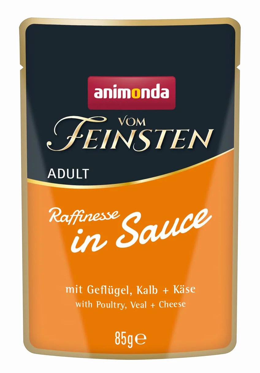animonda Vom Feinsten Adult Rffinesse, mokra karma w sosie dla dorosłych kotów, 8 x 85 g opakowanie mieszane
