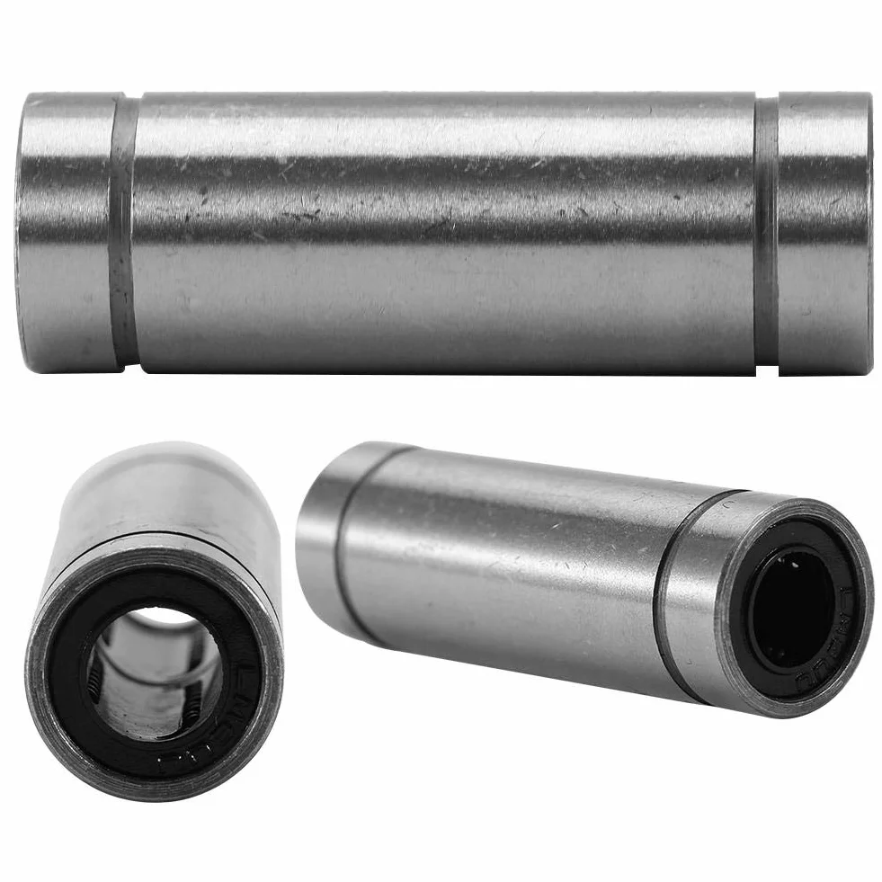 Liniowe łożyska kulkowe, 6 szt. LM8LUU długie liniowe łożyska kulkowe, średnica wewnętrzna 8 mm, średnica zewnętrzna 15 mm, do drukarki 3D 8 mm, osi/pręt, maszyna do grawerowania
