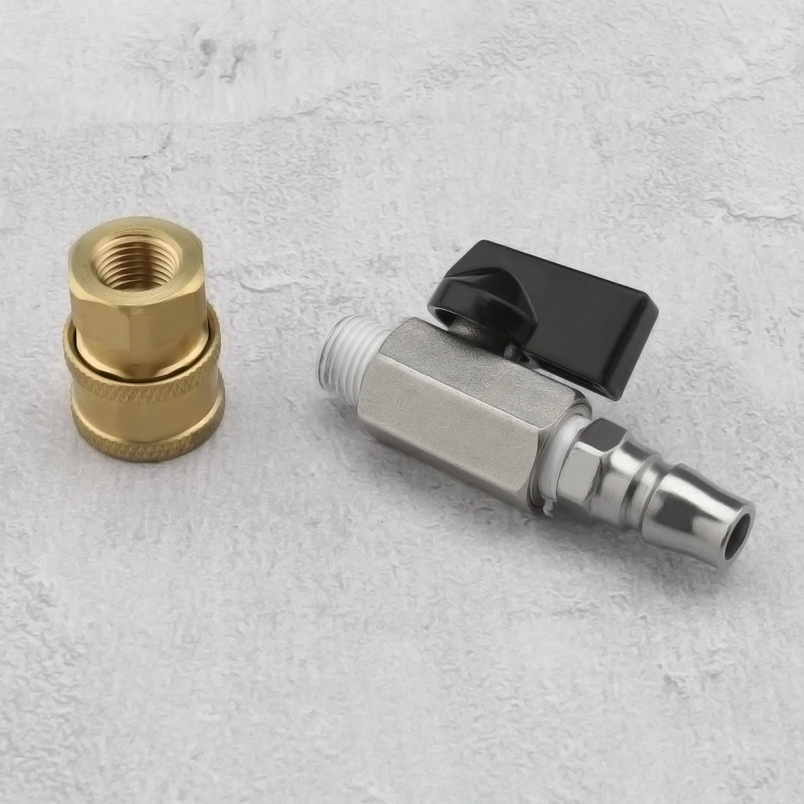 OTOTEC Szybkozłączka do sprężonego powietrza pneumatyczny zawór kulowy zawór dozujący zawór odcinający 1/4 cala z wtyczką nyplem 1/4 cala szybkozłącze w stylu europejskim