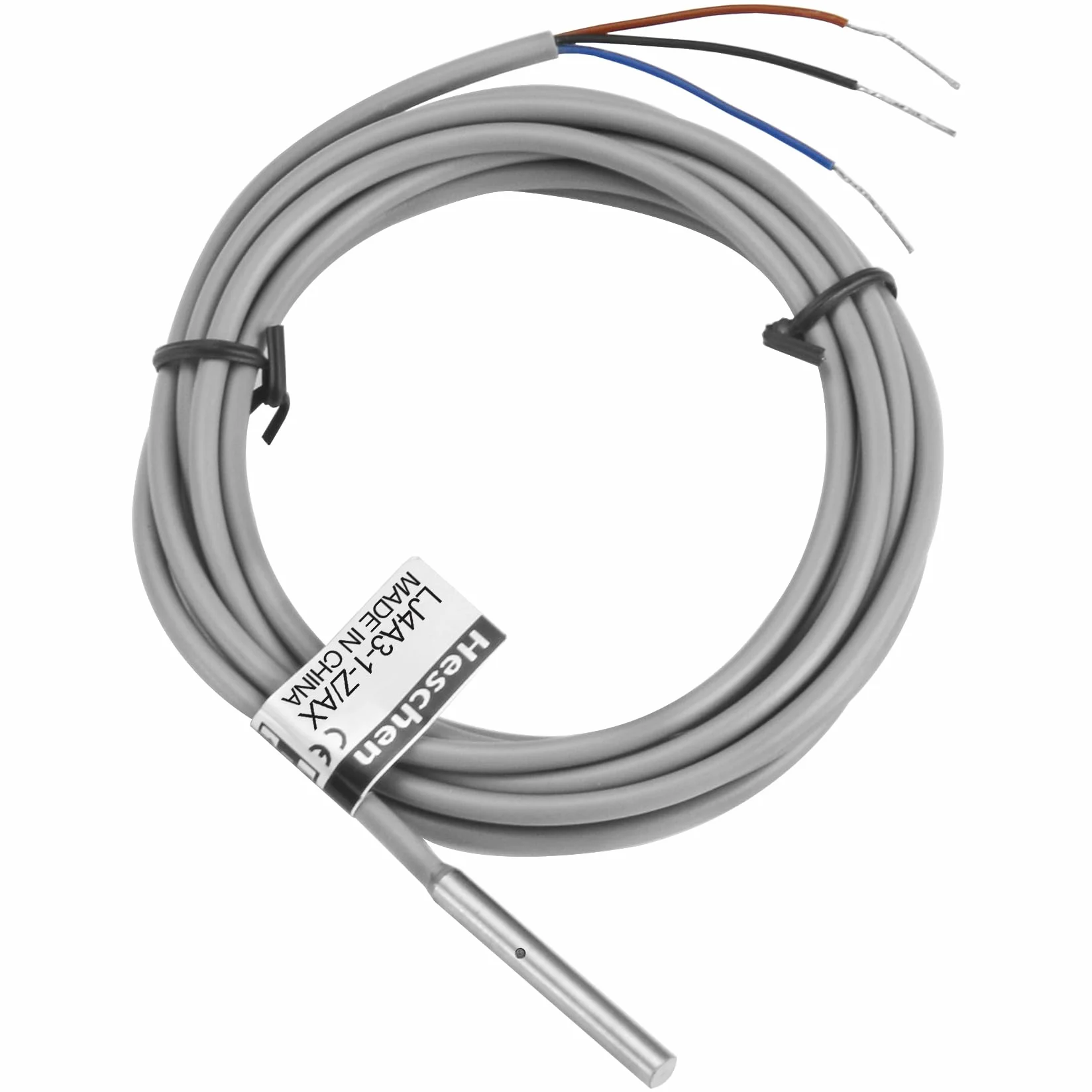 Heschen M4 indukcyjny czujnik zbliżeniowy przełącznik typ osłony LJ4A3-1-Z/AX detektor 1 mm 10-30 VDC 150 mA NPN normalnie zamknięty (NC) 3 przewody