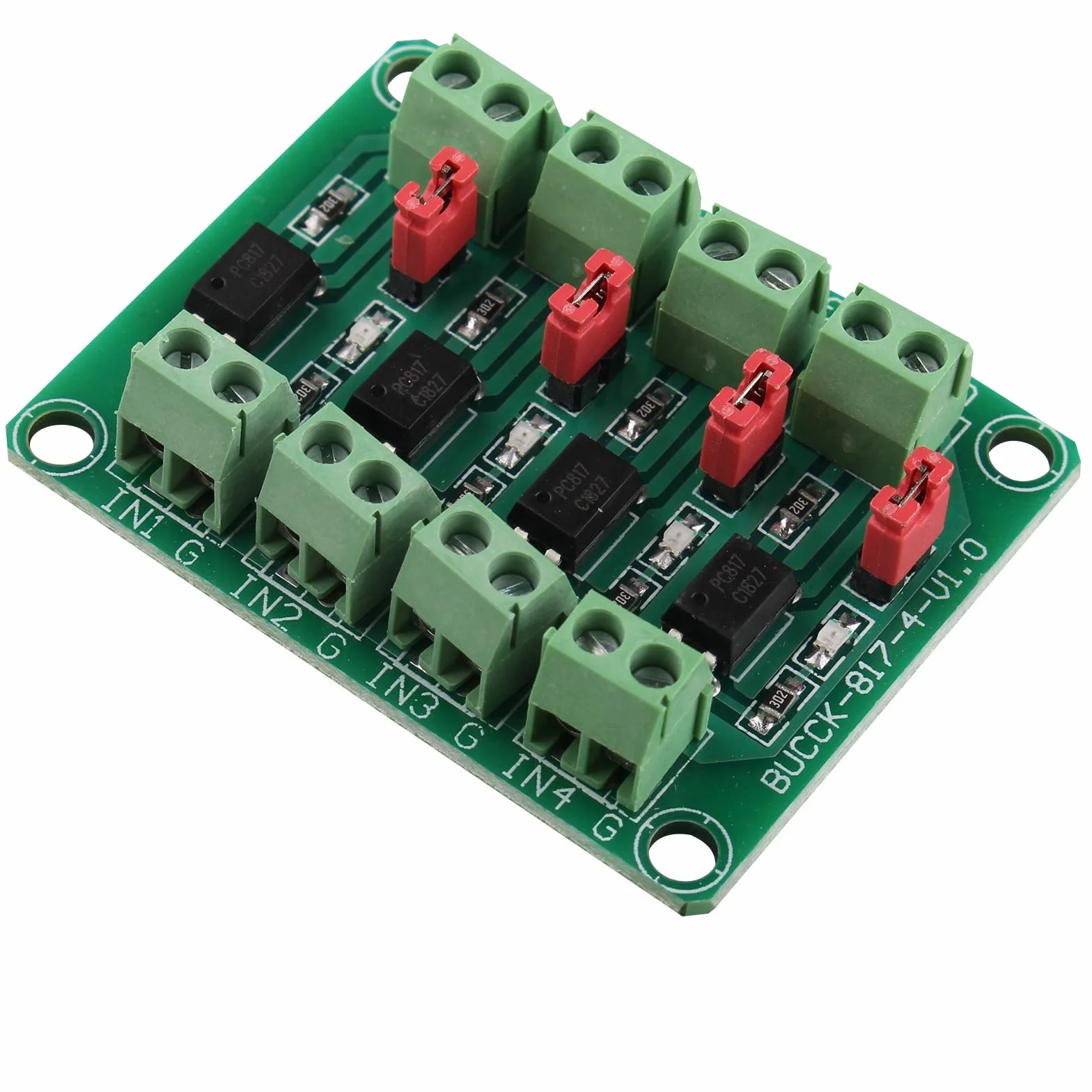 PC817 4-kanałowy optocoupler izolowany moduł konwertera 3,6-30 V