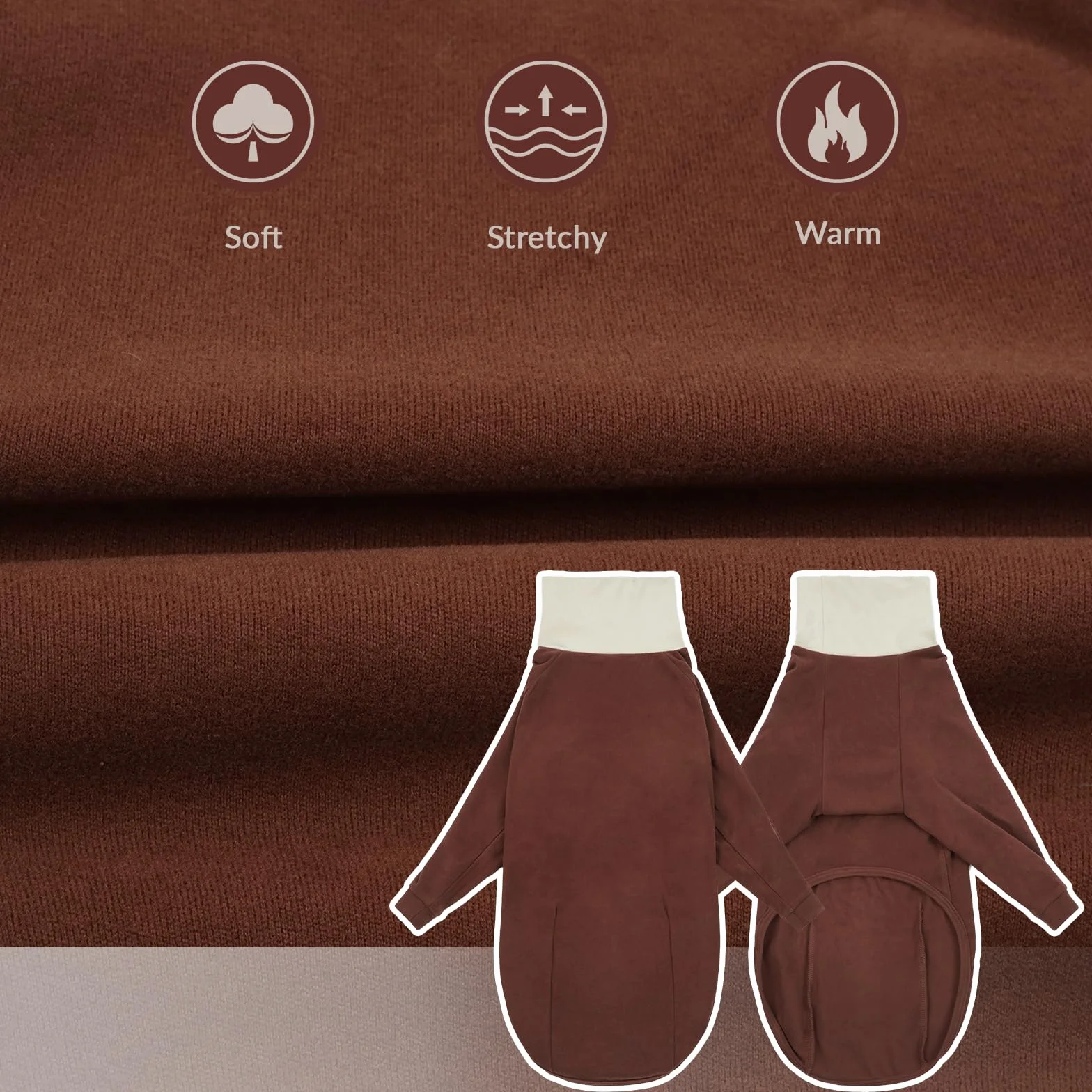 Sweter charta, polar, sweter dla psa, średni dla whipetów, pulower, szary, piżama, Lurcher, koszula polarowa, whippet, piżama, bluzy dla psów (brązowy, M)