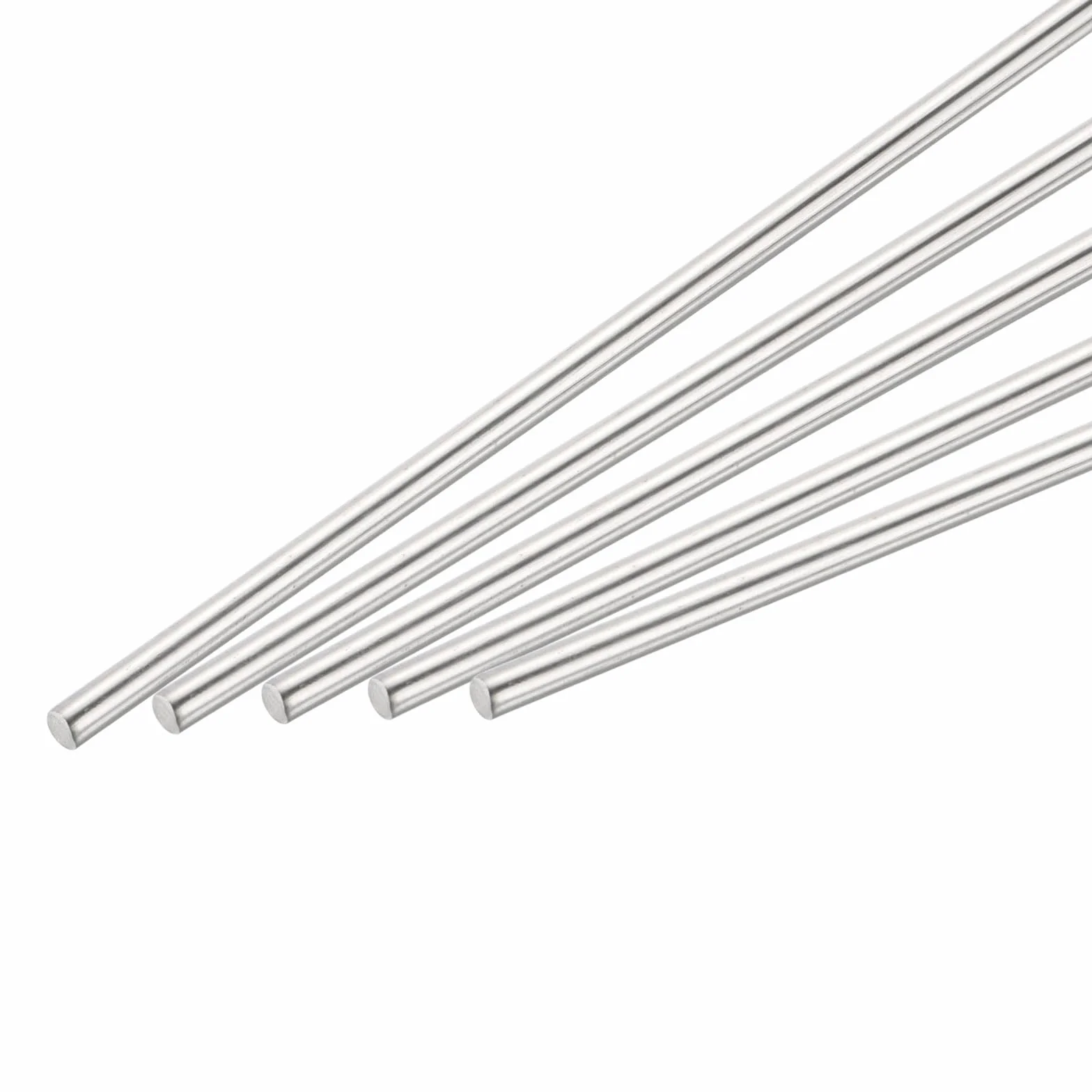 QUARKZMAN Okrągły pręt ze stali nierdzewnej 304, 4 mm x 100 mm, do różnych projektów typu "zrób to sam", model samochodu samolotu statku, 5 szt