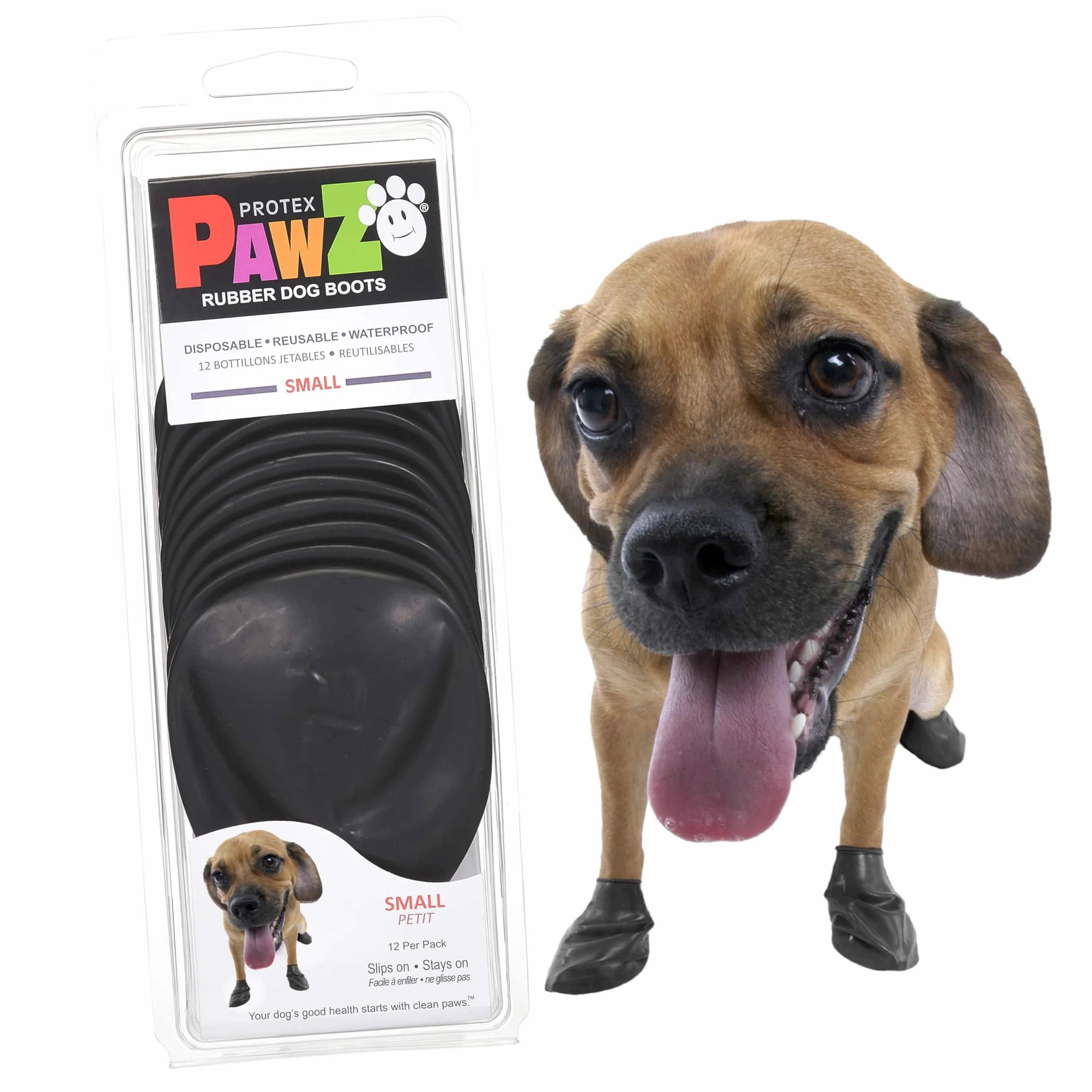 Pawz Pies - czarne buty dla psów, małe