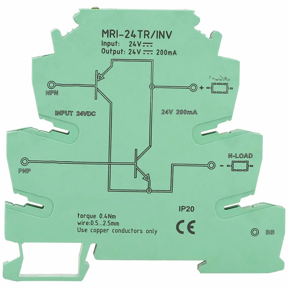 Konwerter sygna?u MRI-24TR/INV NPN PNP konwerter sygna?u PLC Sensor Polars IO Level Conversion Module
