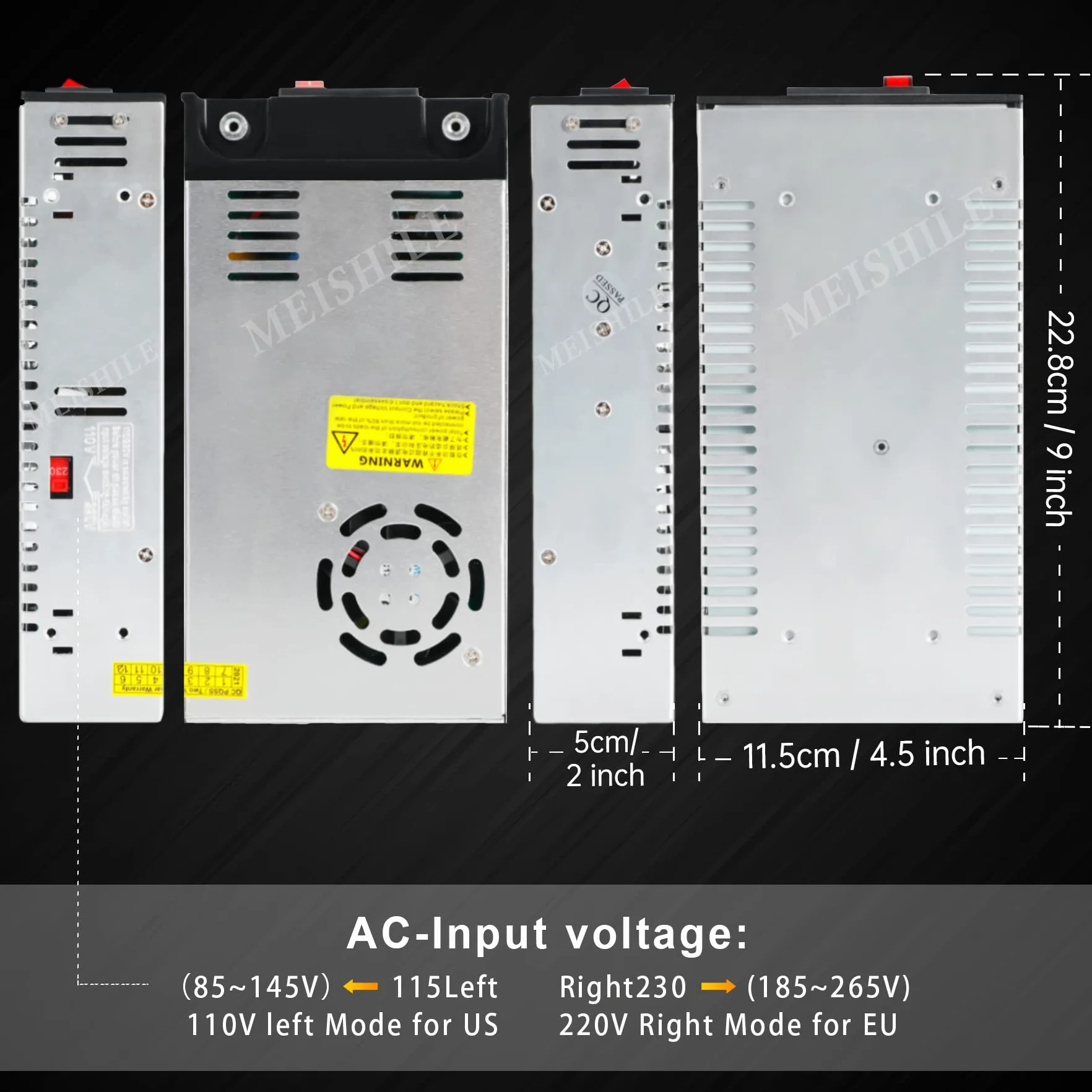 Przycisk + zacisk prądu stałego 12 V 50 A 600 W napęd przemysłowy zasilacz tnący monitor sprzęt silnikowy transformator 110/220 V AC na prąd stały, aktualna wersja AC-DC