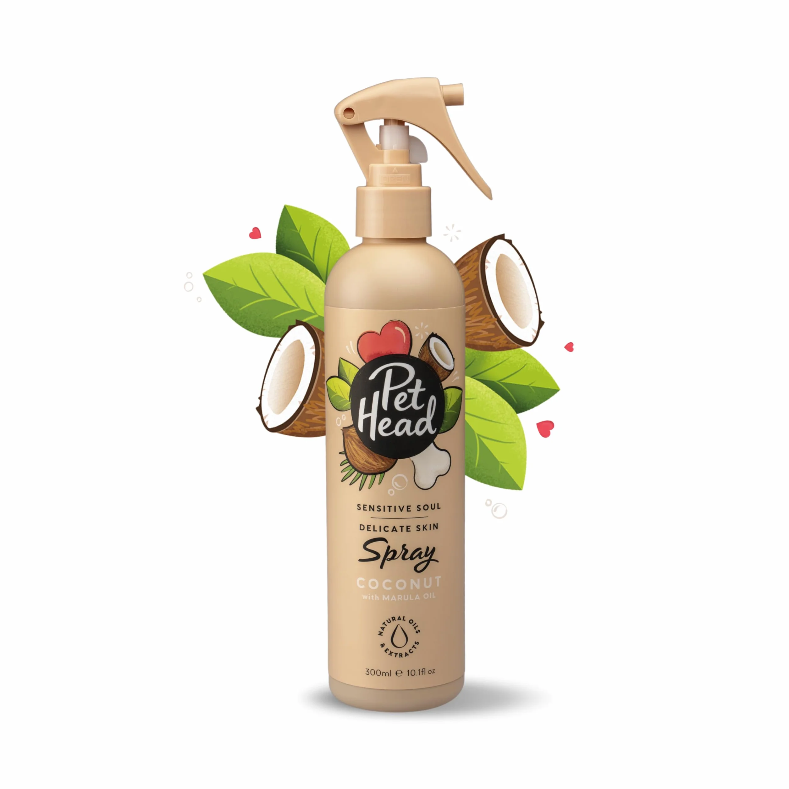 Pet Head Dog Deodoriser Spray, Sensitive Soul Grooming Spray for Dogs with Sensitive Skin, Hypoallergenic Coconut, Brown, 90133A, 50 ml (1er Pack)