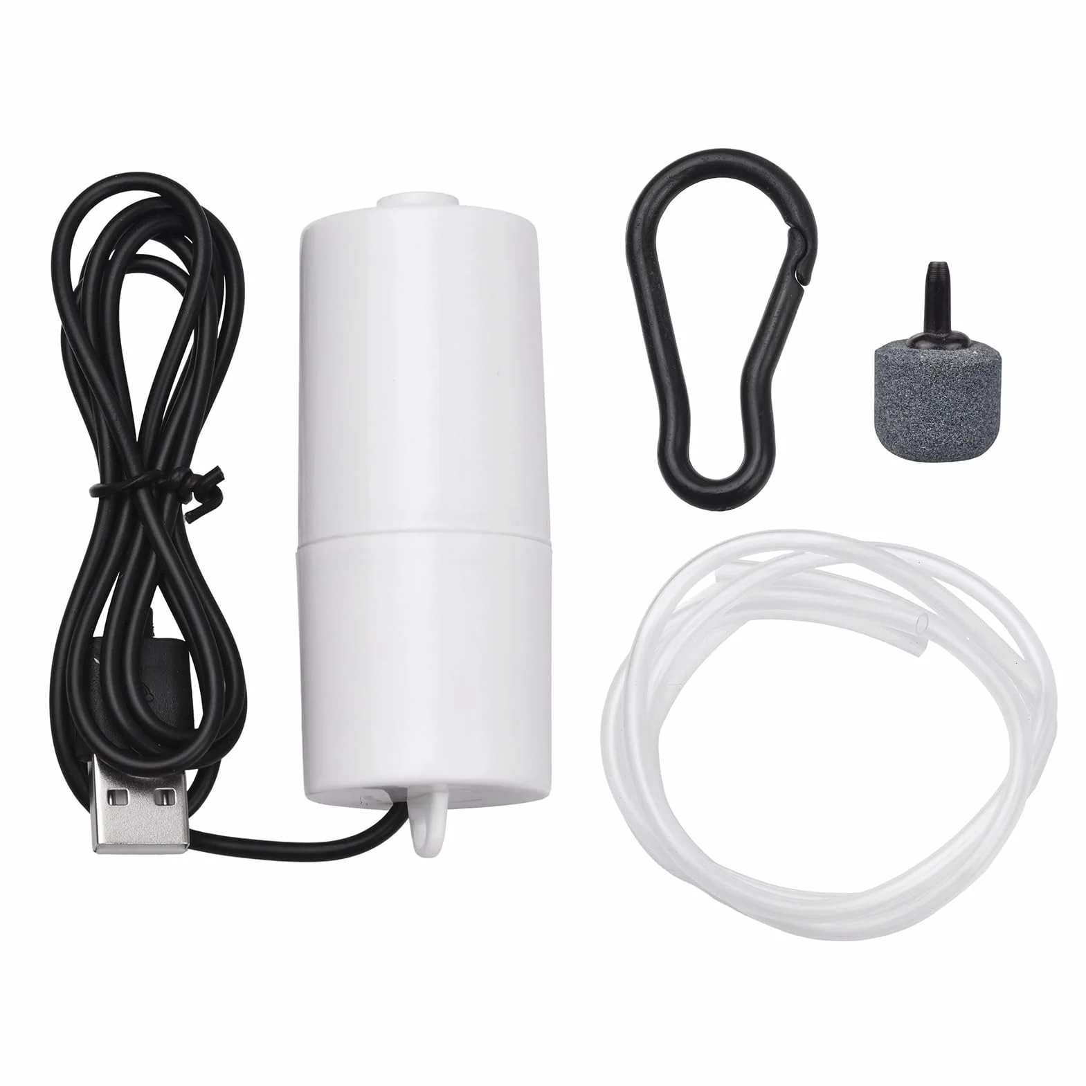 Pompka Powietrza do Akwarium Mała Pompa Tlenu Mini USB Pompa Tlenu Cicha z rurką napowietrzającą Kamień Napowietrzający do Domowego Akwarium Akwaria Wędkarstwo na świeżym