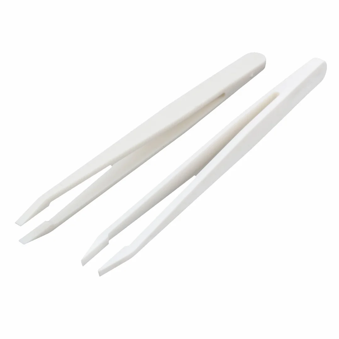 Sourcingmap 2 szt. Plastikowa antystatyczna bezpyłowa pęseta 3 mm 0.3 cm