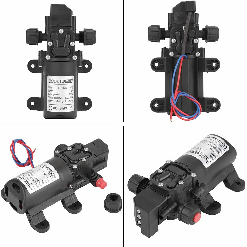 Pompa samozasysająca DC 12V 0.9Mpa 6L/Min 70W do przyczepy kempingowej