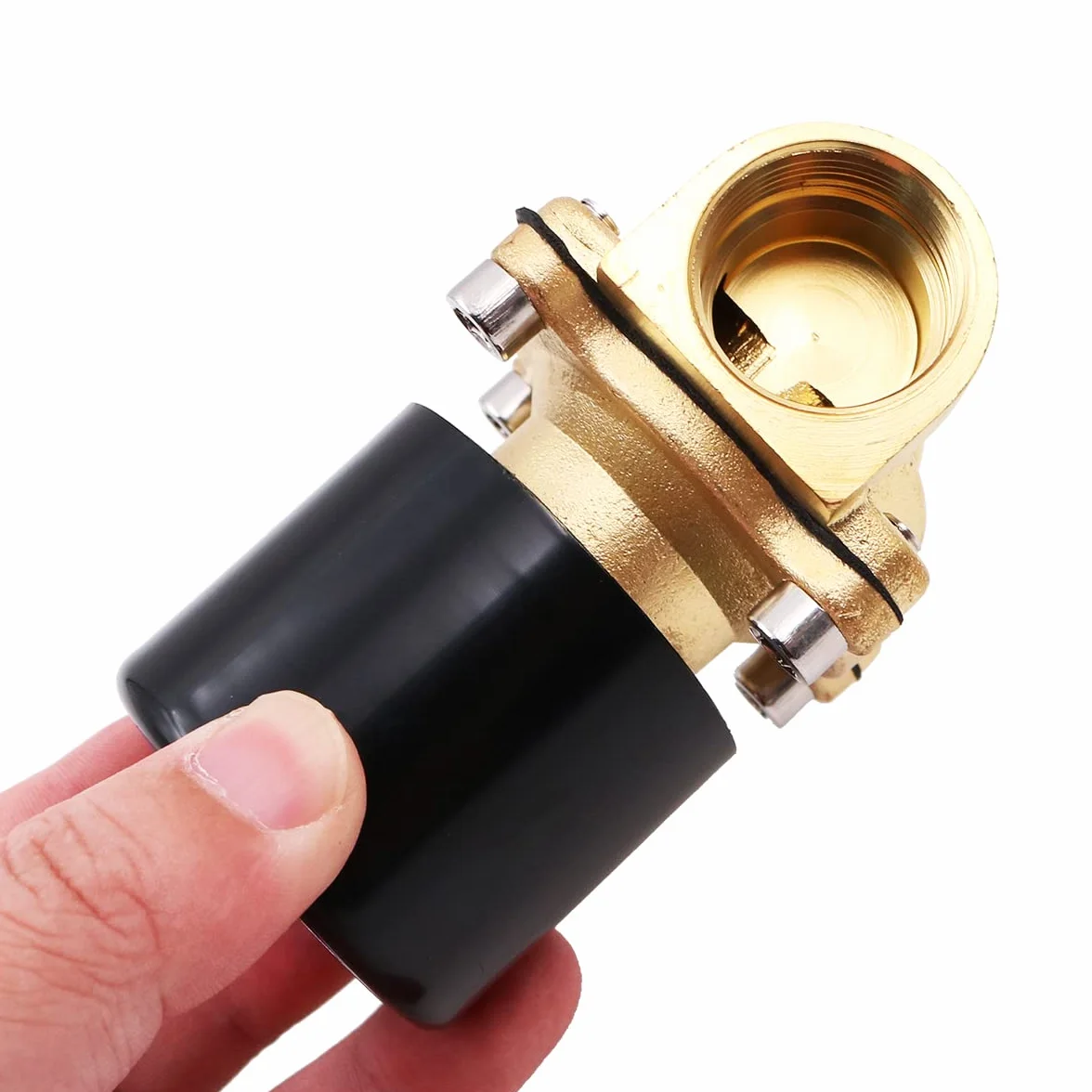 WANGCL Zawór elektromagnetyczny woda 220 V DN15 1/2" normalnie zamknięty