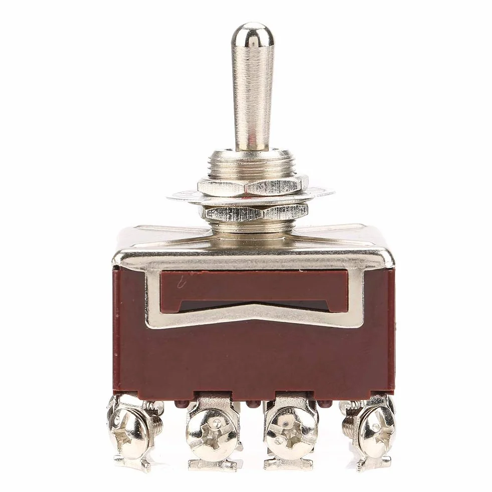 Przełącznik kołyskowy 4PDT ON-OFF-ON 3-pozycyjny 12mm 15A/250VAC 10A/380VAC