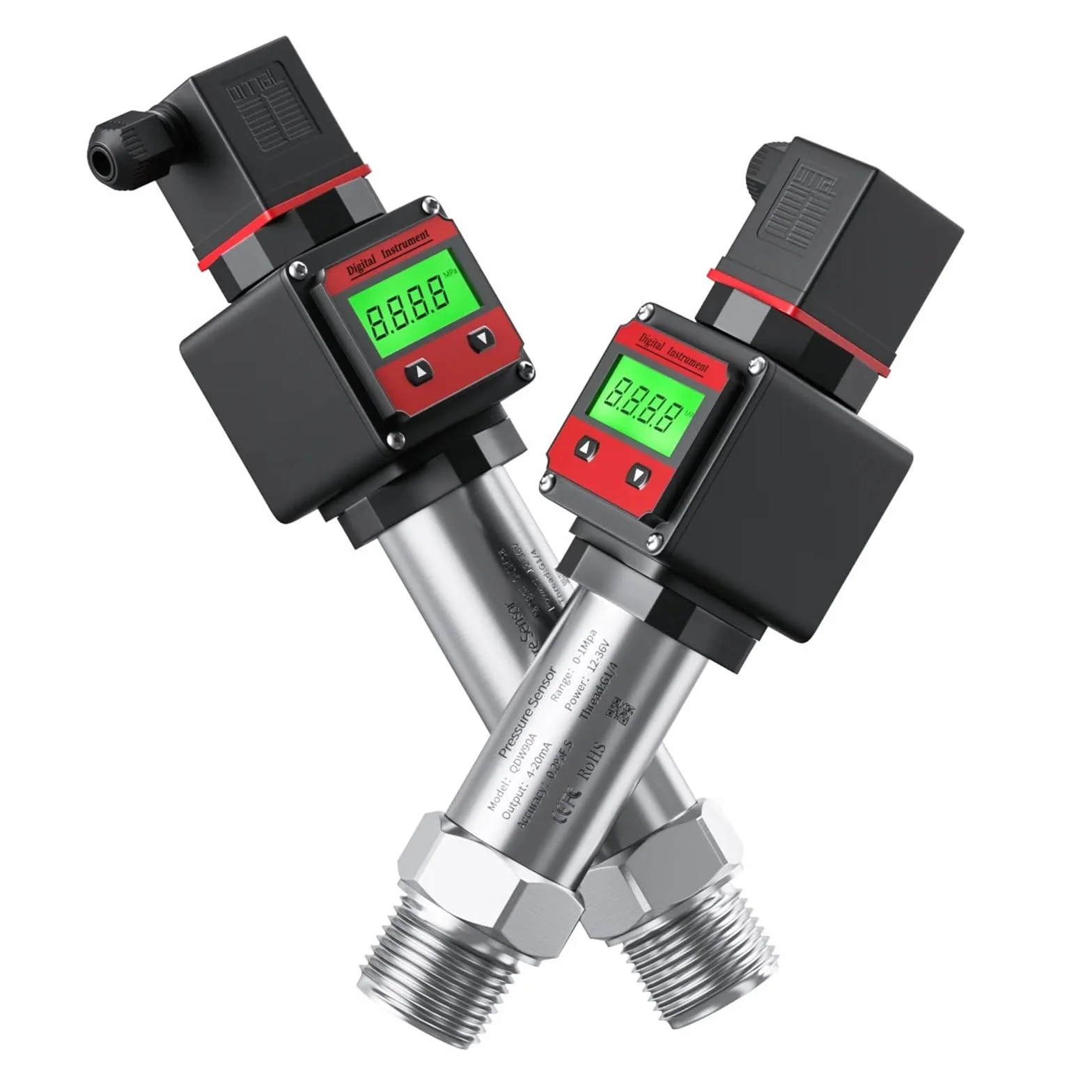 Przetwornik ciśnienia RS485 4-20mA 0-10V 0-1Mpa M20x1.5 LED