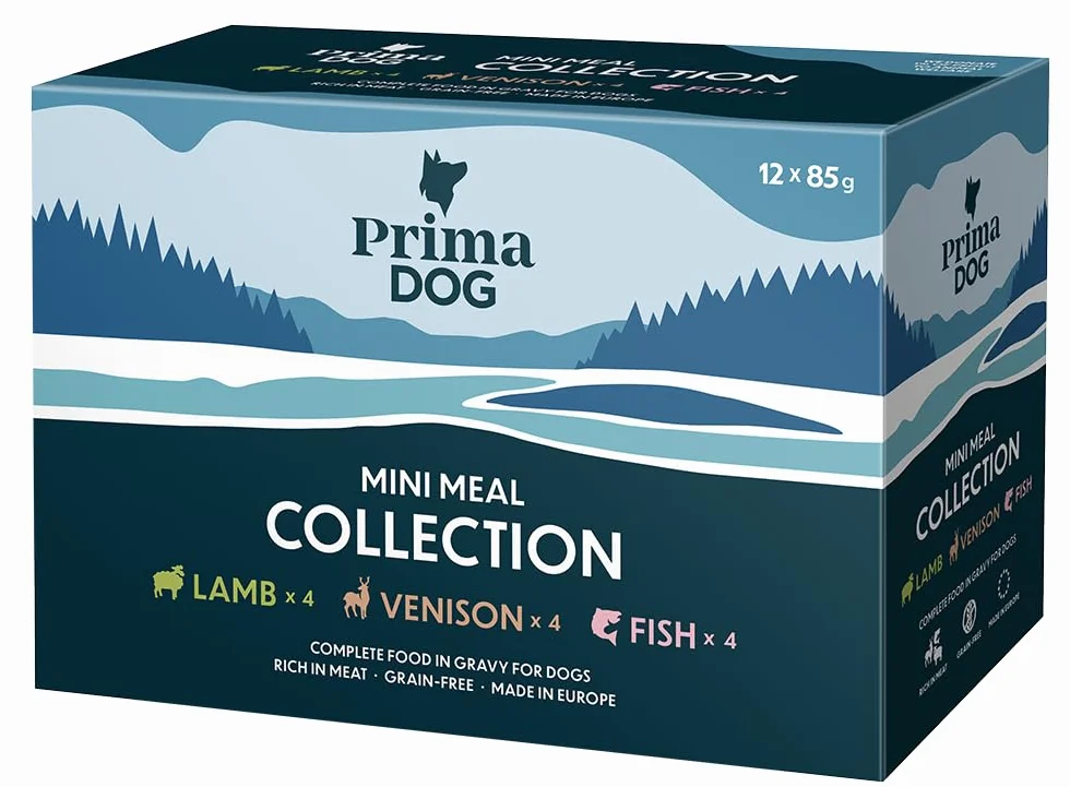Mini Meal mokra karma w sosie dla psów, pełnoporcjowa karma w opakowaniu zbiorczym, opakowanie 12 sztuk po 85 g