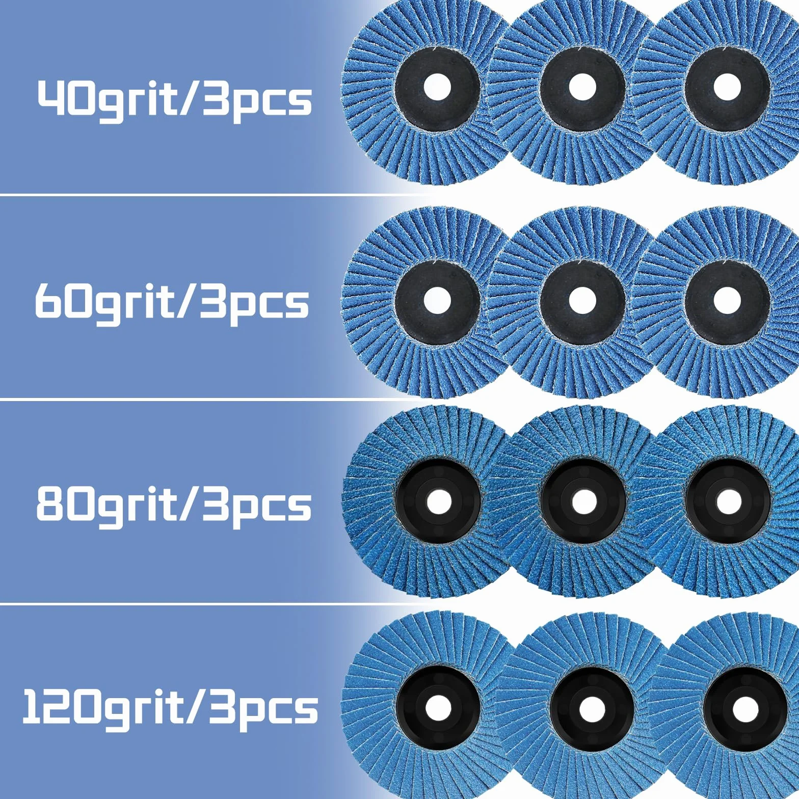 Tarcze lamelowe Ø 75 mm x 10 mm ziarnistość 40 60 80 120 do szlifierki kątowej stal nierdzewna metal
