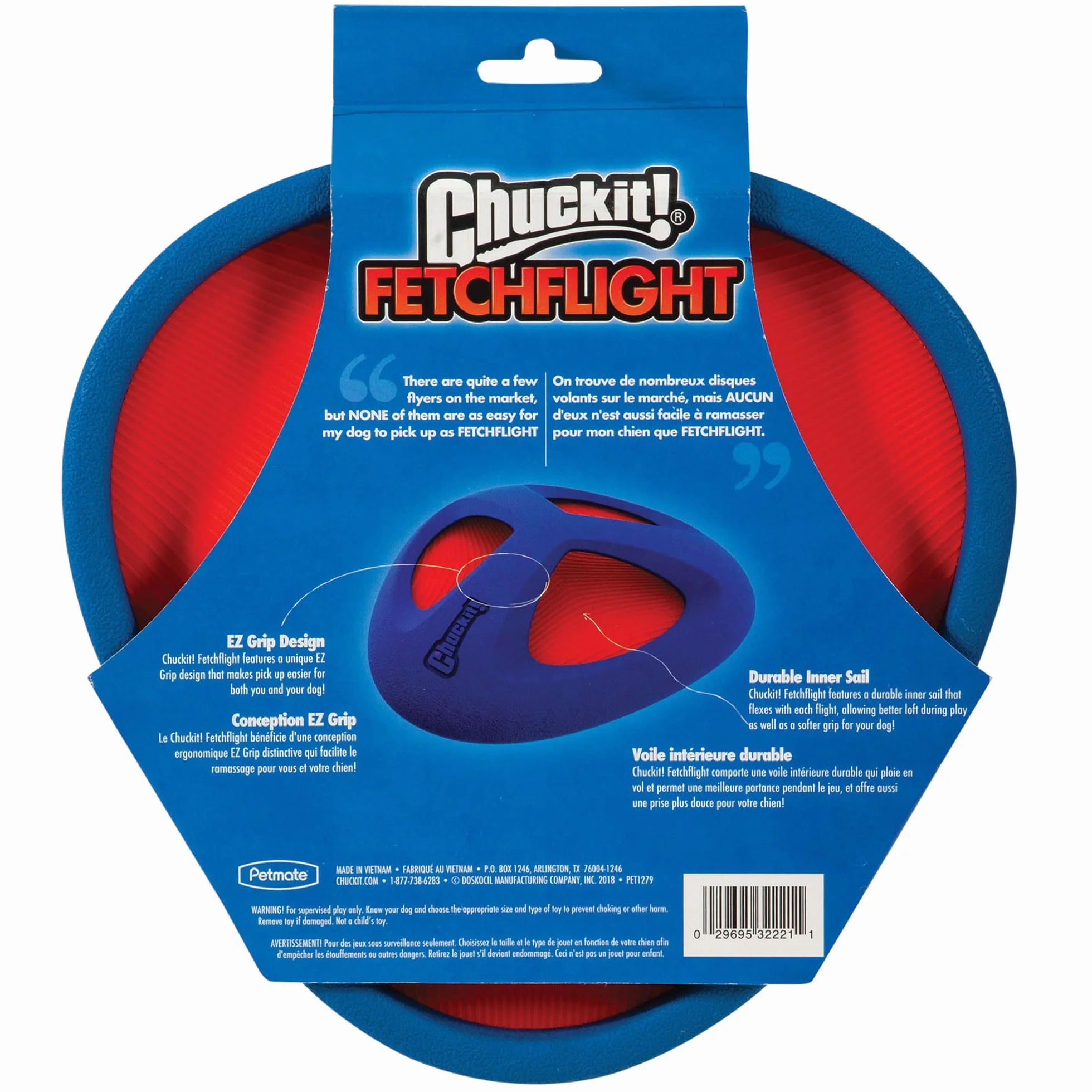 Chuckit! Fetch Flight Dog Toy Trwała gumowa narzuta frisbee i tarcza do pobierania dla psów