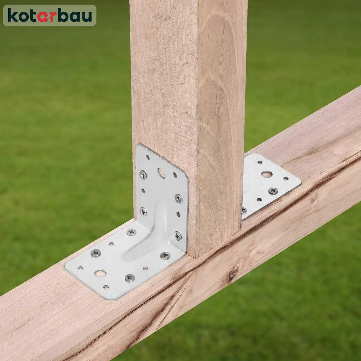 KOTARBAU® 25 szt. Kątownik Ciesielski - Łącznik Budowlany - 60 x 60 x 45 mm - Stal ocynkowana - z Przetłoczeniem - Nierdzewny
