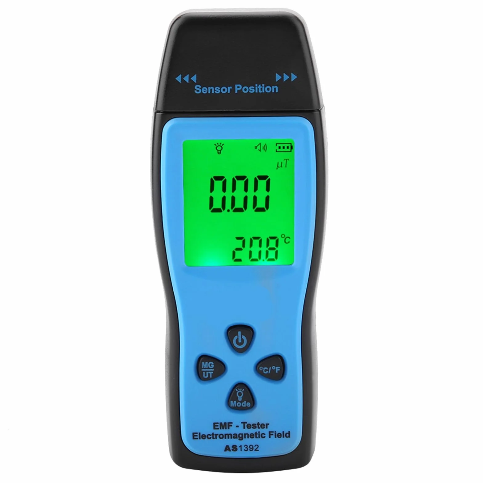 SMART SENSOR AS1392 cyfrowy radiometr elektromagnetyczny mini wyświetlacz LCD tester EMF podwójny test synchroniczny, jednoosiowy czujnik