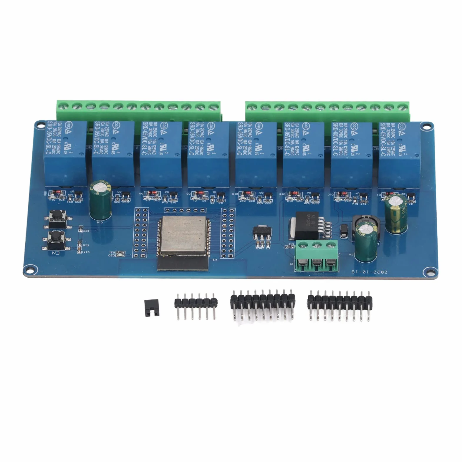DC 5 do 30V PCB 8-kanałowy moduł przekaźnikowy WROOM 32E WiFi Sterowanie Bezprzewodowe BLE Development Plate do sterowania obciążeniami