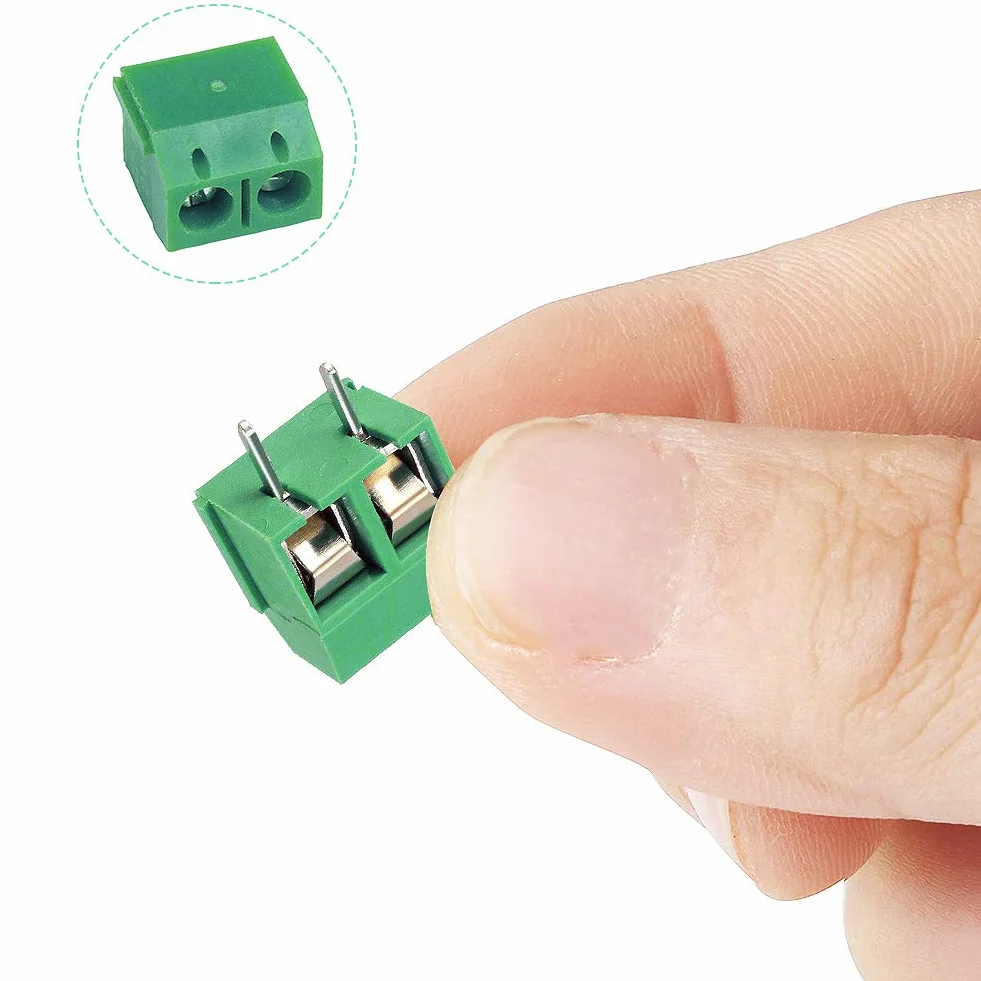 YIXISI 110 Sztuk Zestaw Uniwersalnej Płytki Drukowanej, 2-Pinowe Złącze Śrubowe do Montażu na Płytce Drukowanej 5mm dla Arduino