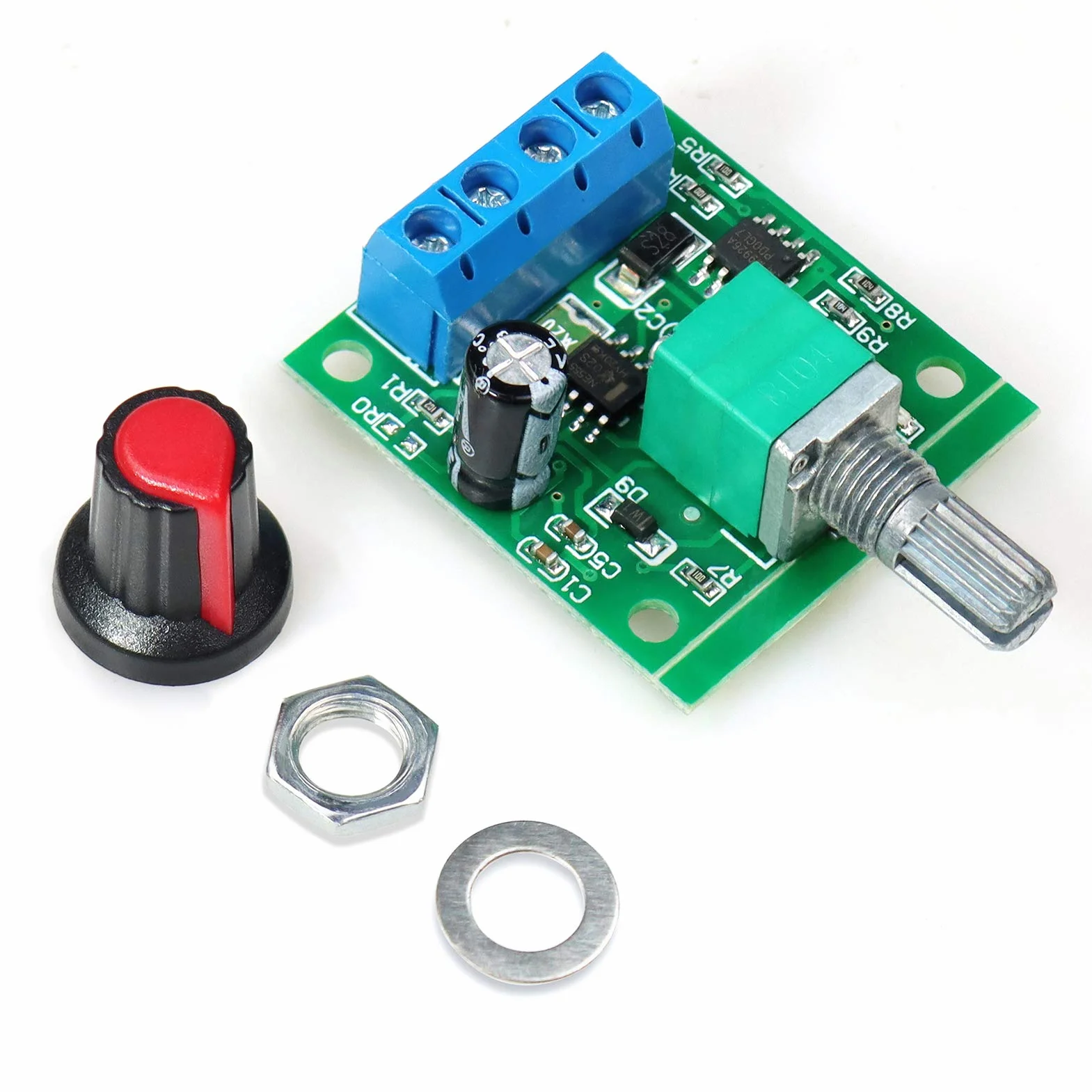 2 sztuki PWM regulator prędkości obrotowej DC 1,8 V 3 V 5 V 6 V 12 V 2 A 1803BK regulowany regulator prędkości, moduł sterowania niskiego napięcia, kontroler z przyciskiem