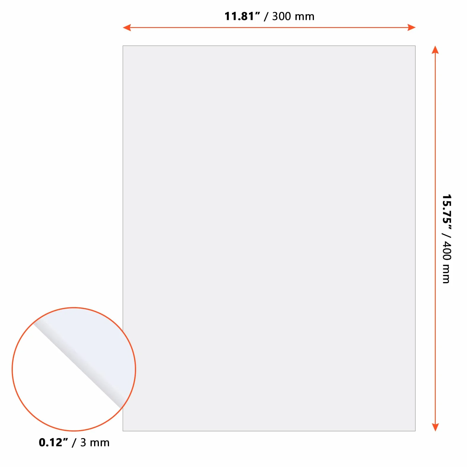 SINJEUN płyty akrylowe 3 mm 40x30 cm białe 5 sztuk