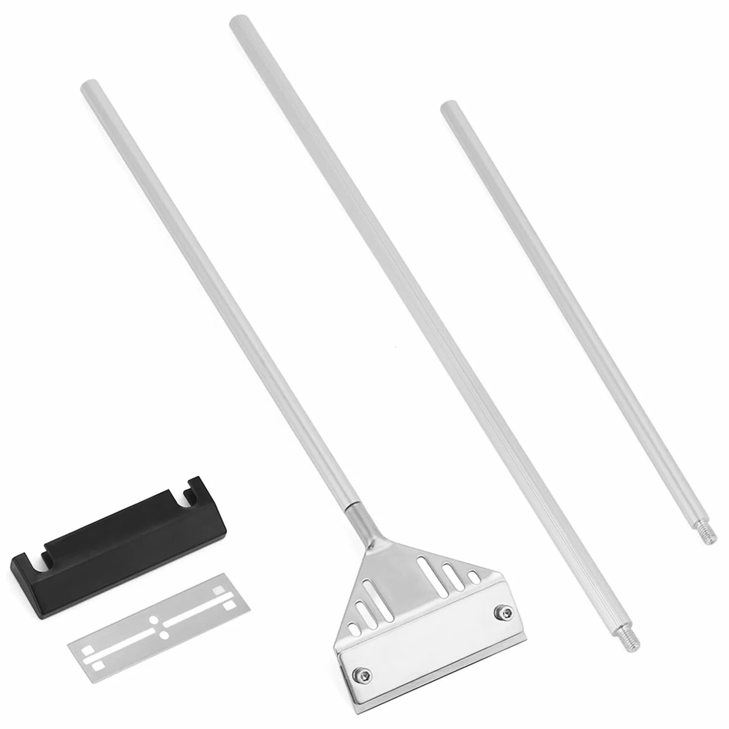 QWORK® 65 cm skrobaczka do alg ze stali nierdzewnej Środek do czyszczenia dysków akwariowych z 10 ostrzami, akcesoria do czyszczenia akwarium umożliwiające łatwe czyszczenie trudno dostępnych miejsc