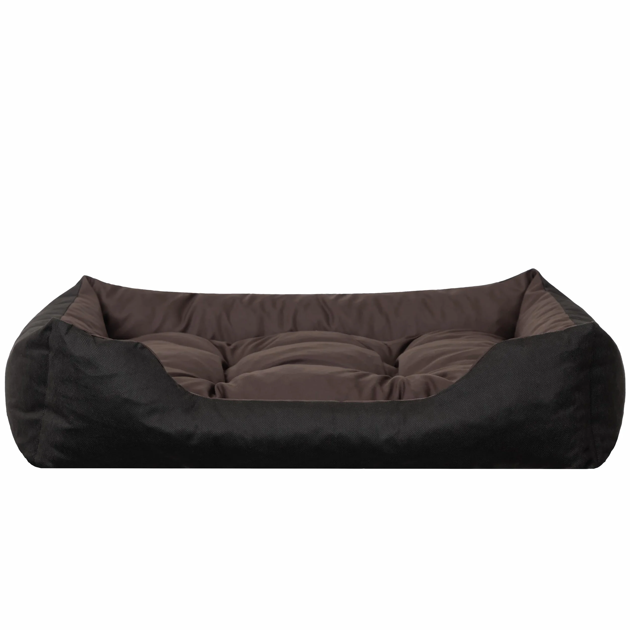 PillowPrim Legowisko dla Psa i Kota - Przytulna Poduszka dla Bardzo Dużych Psów - Podwyższone Krawędzie, Łatwe do Czyszczenia, XXL, 125 x 98 cm, Brązowe
