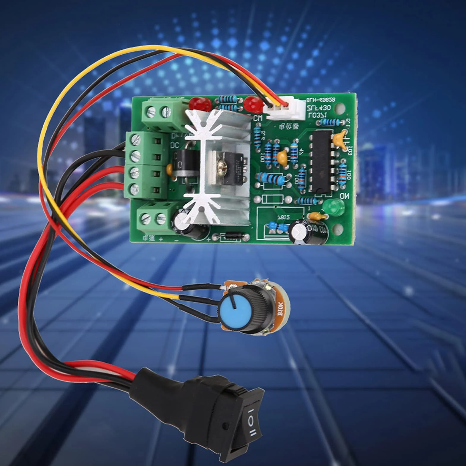Regulator prędkości silnika prądu stałego PWM 5-30 V 6A 150 W odwracalny